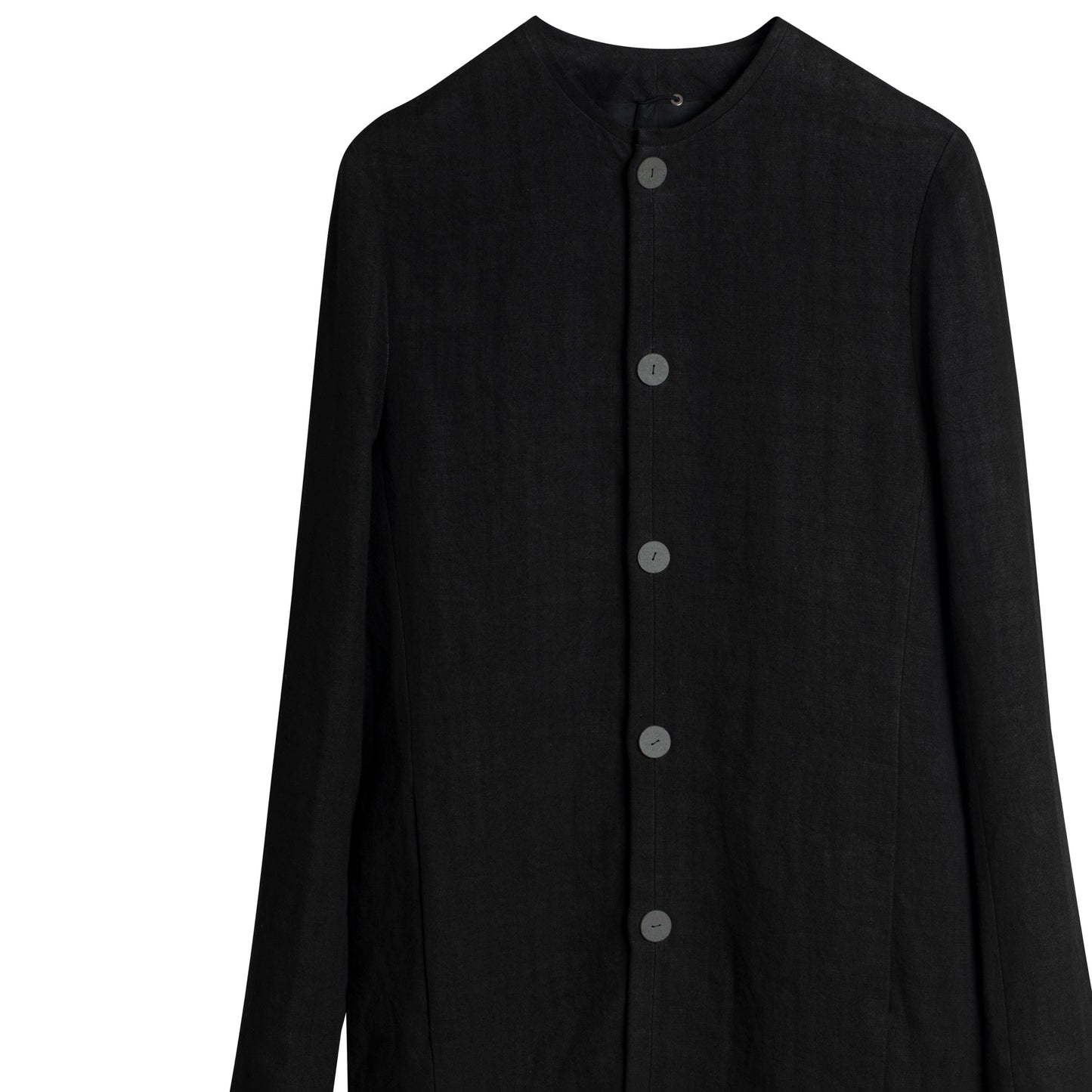 Canvas Weave Linen Overcoat