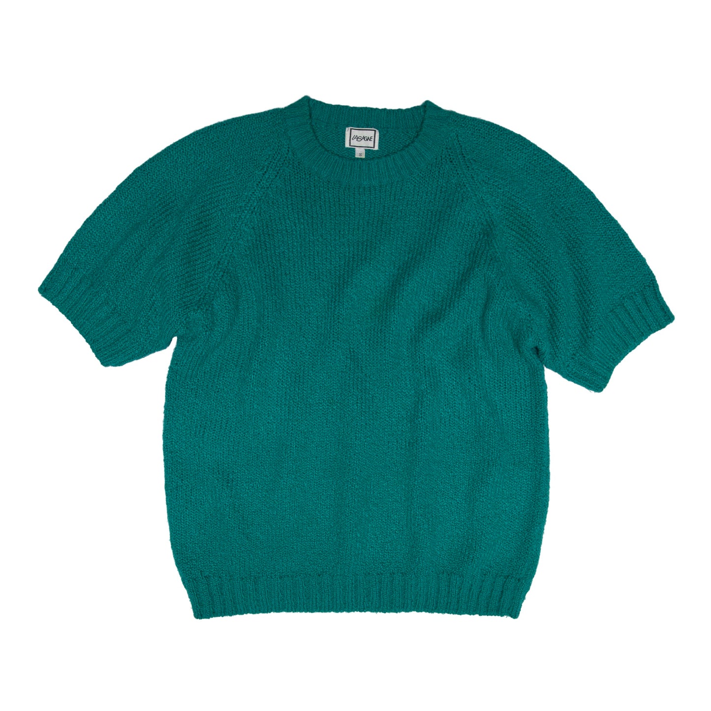 Bouclé Yarn Stocking Stitch Raglan Crewneck T Sweater