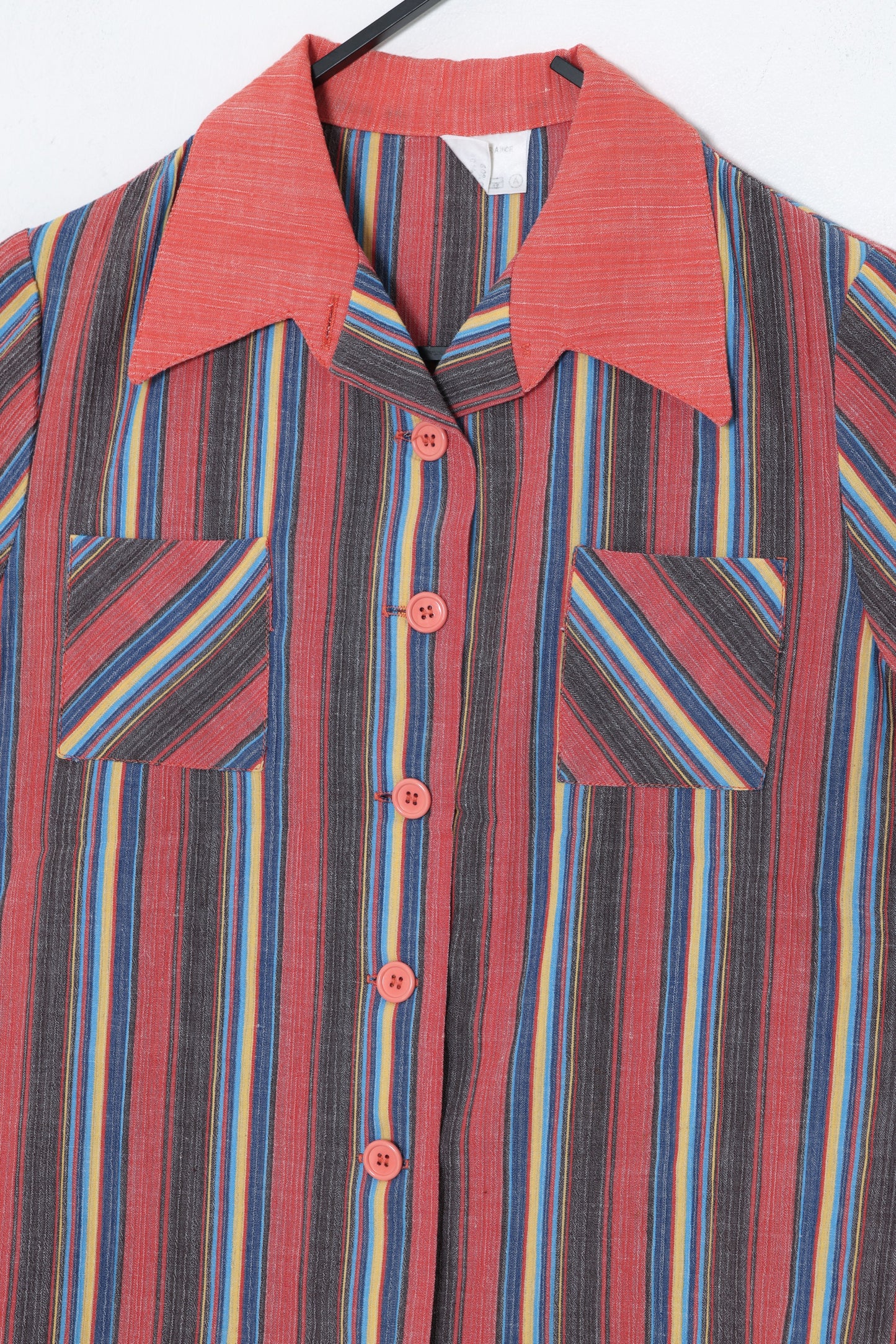 Late-1970s, French Camp Shirt, Bias Patch Pockets, Contrast Collar Assembly