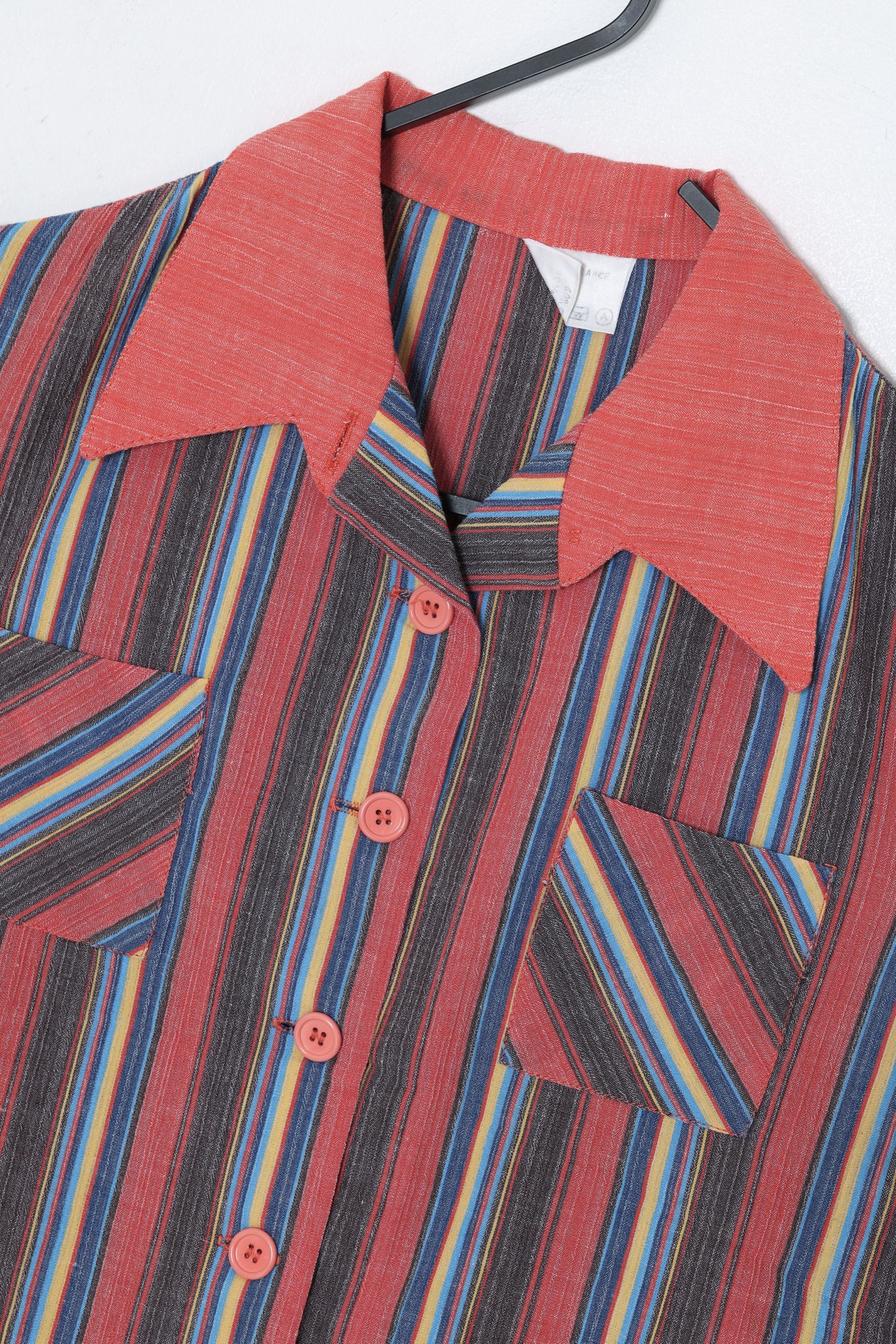 Late-1970s, French Camp Shirt, Bias Patch Pockets, Contrast Collar Assembly