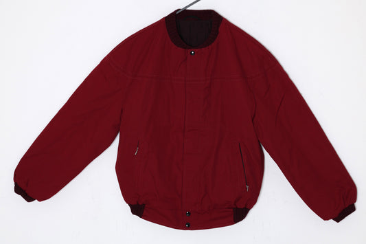 1990s, Finnish Insulated Bomber Jacket in Diolen-Cotton Composite, Knit Trim