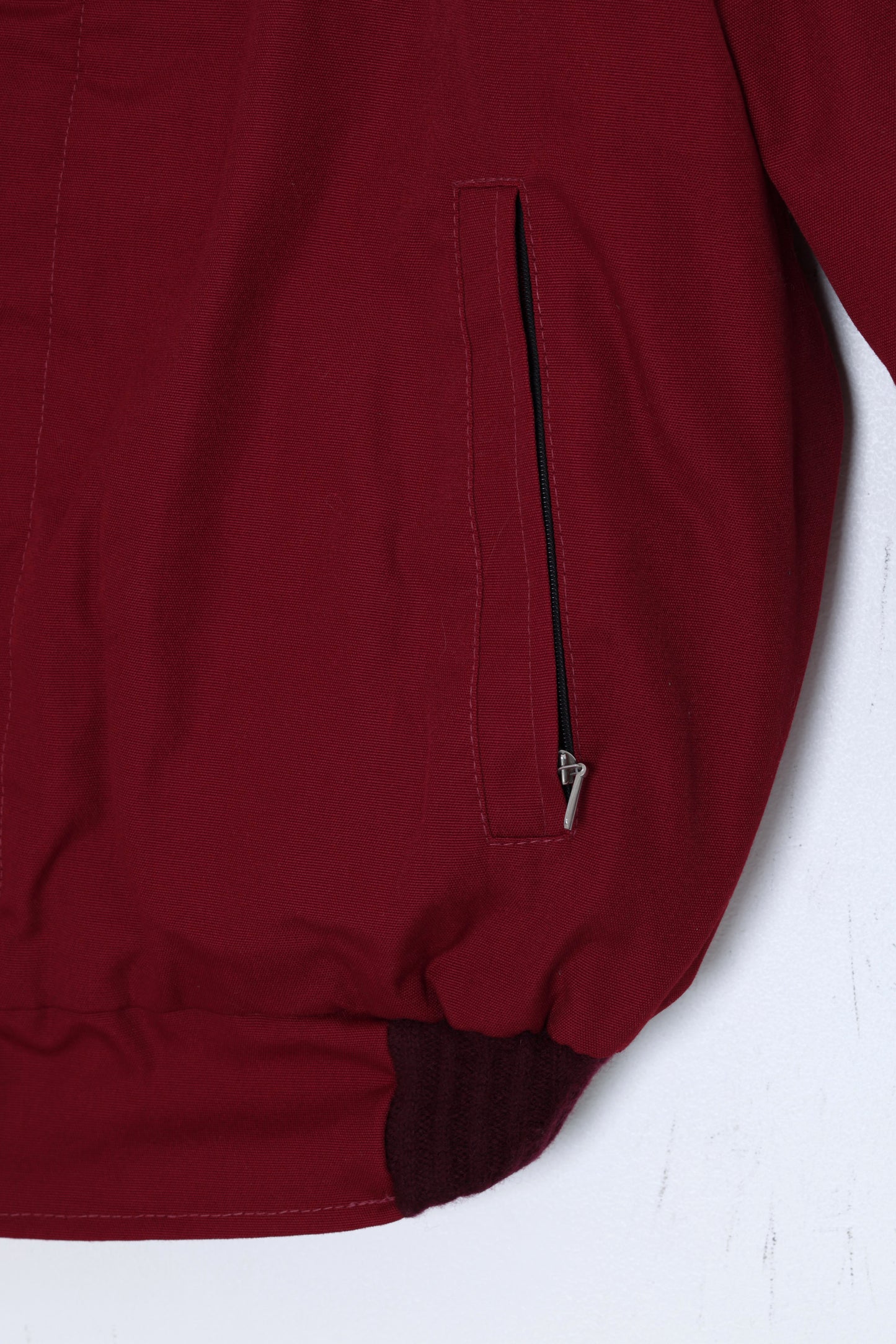 1990s, Finnish Insulated Bomber Jacket in Diolen-Cotton Composite, Knit Trim