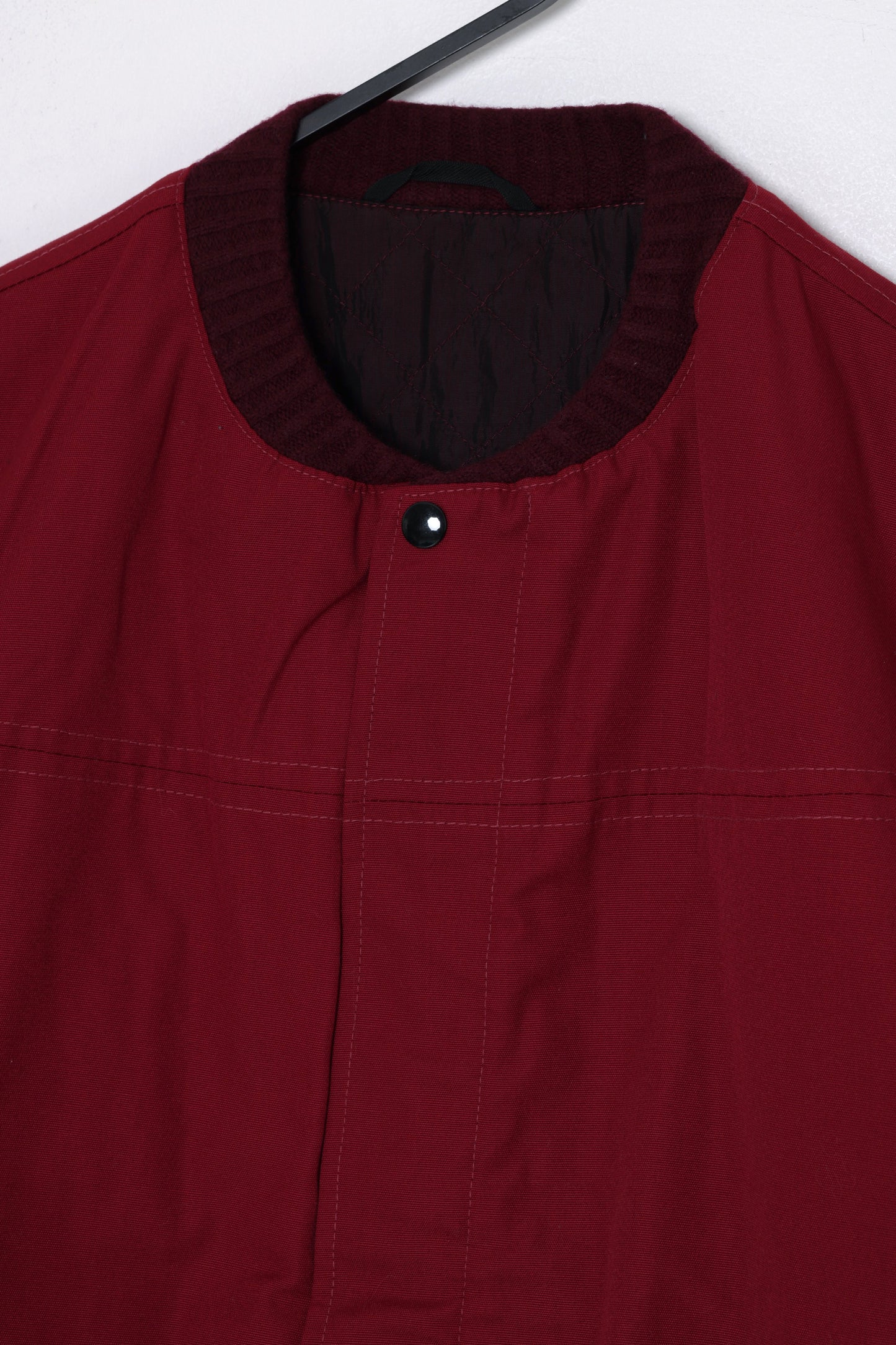 1990s, Finnish Insulated Bomber Jacket in Diolen-Cotton Composite, Knit Trim