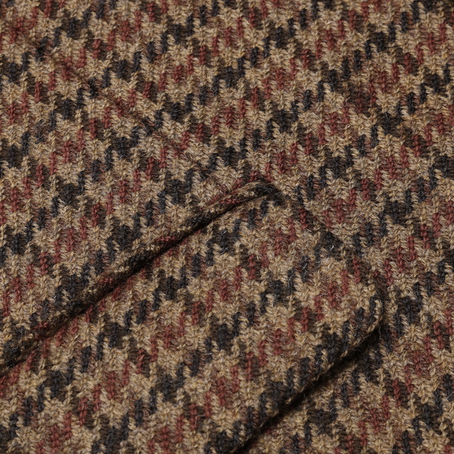 Vintage, 1980s, Woolmark, Rough-Spun Houndstooth Tweed