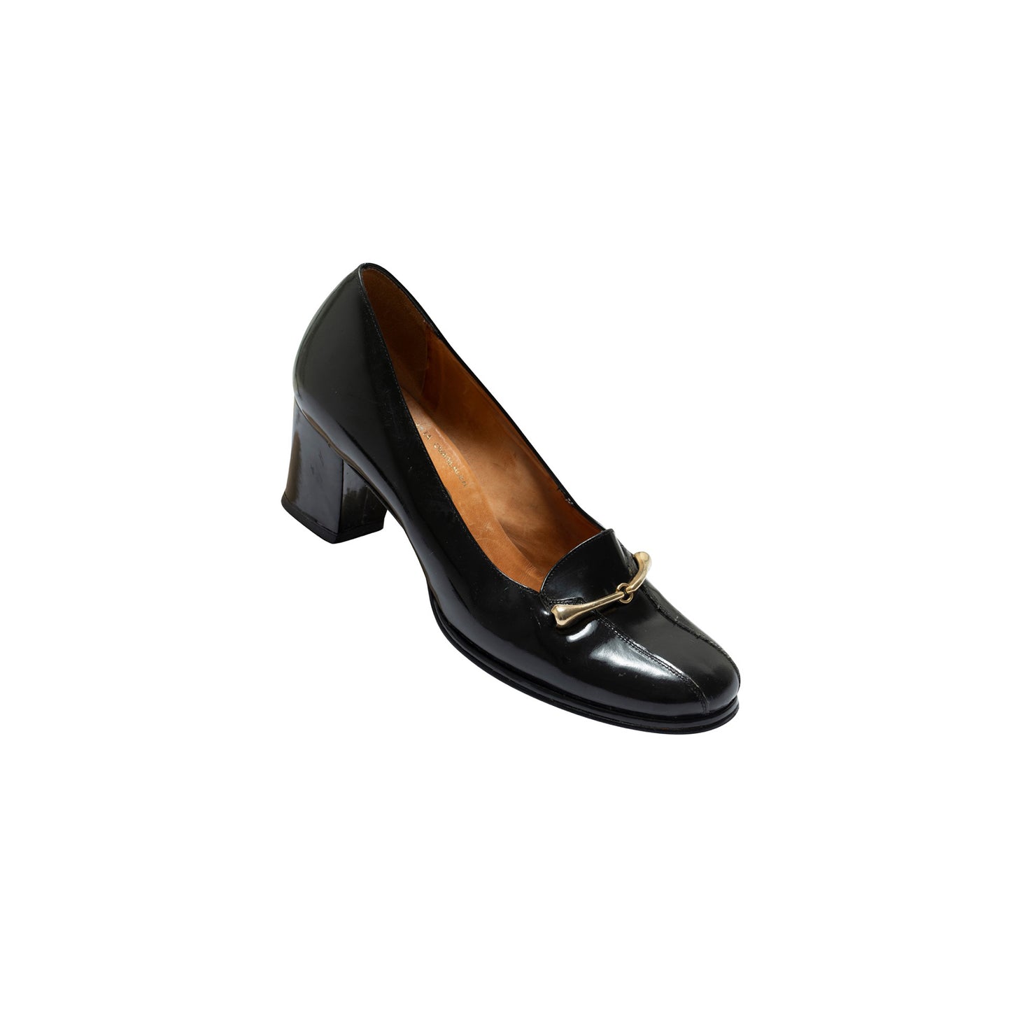 70s, Loafer-Pump Hybrid, Squared Vamp, Gold Horsebit, Equestrian