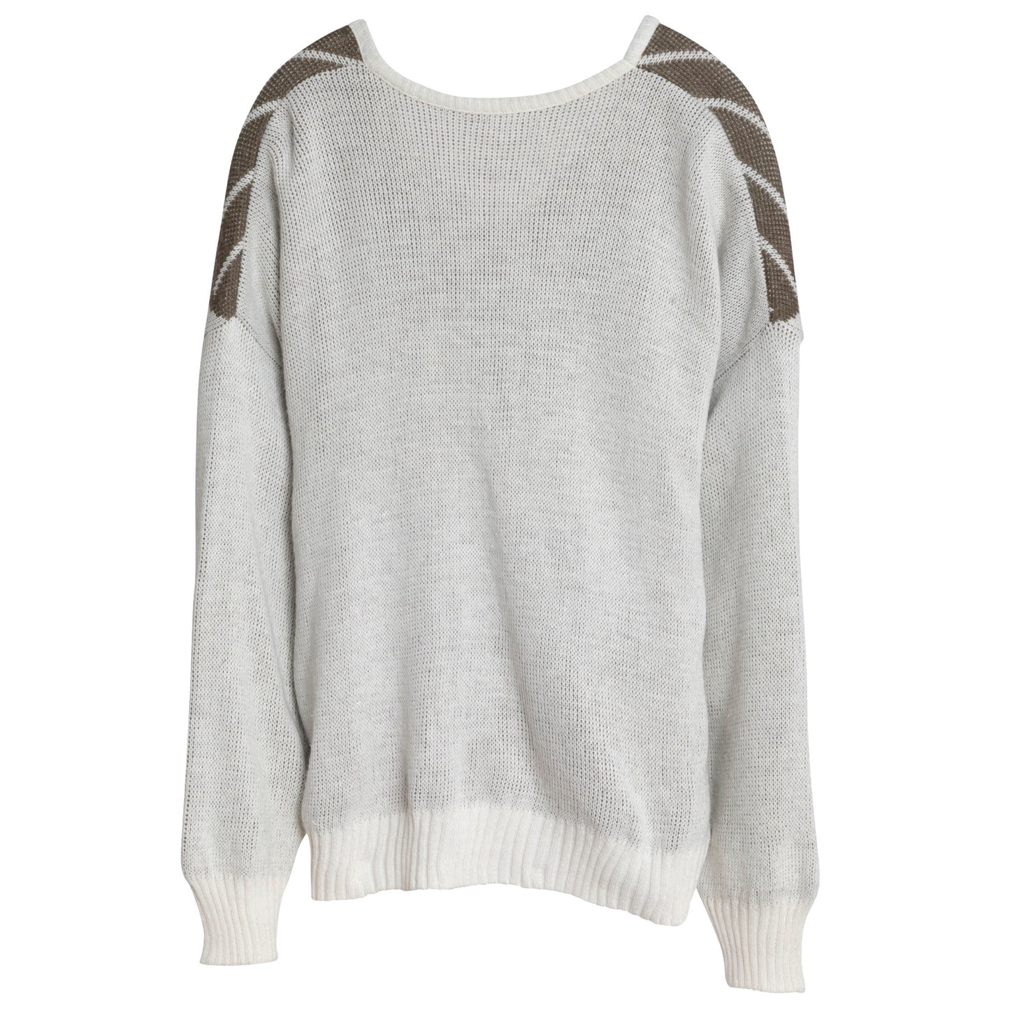 LYS Yarn Single Knit Fair Isle V Neck Jumper