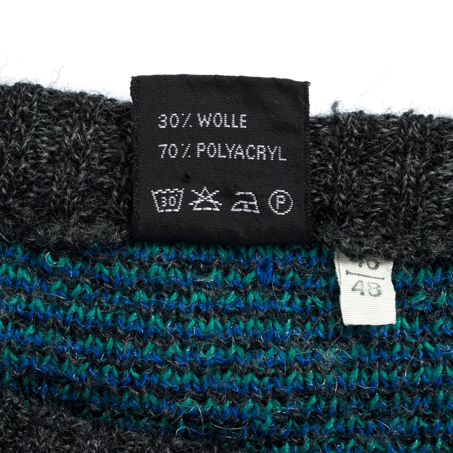 Jacquard Melange Yarn Drop Shoulder Jumper