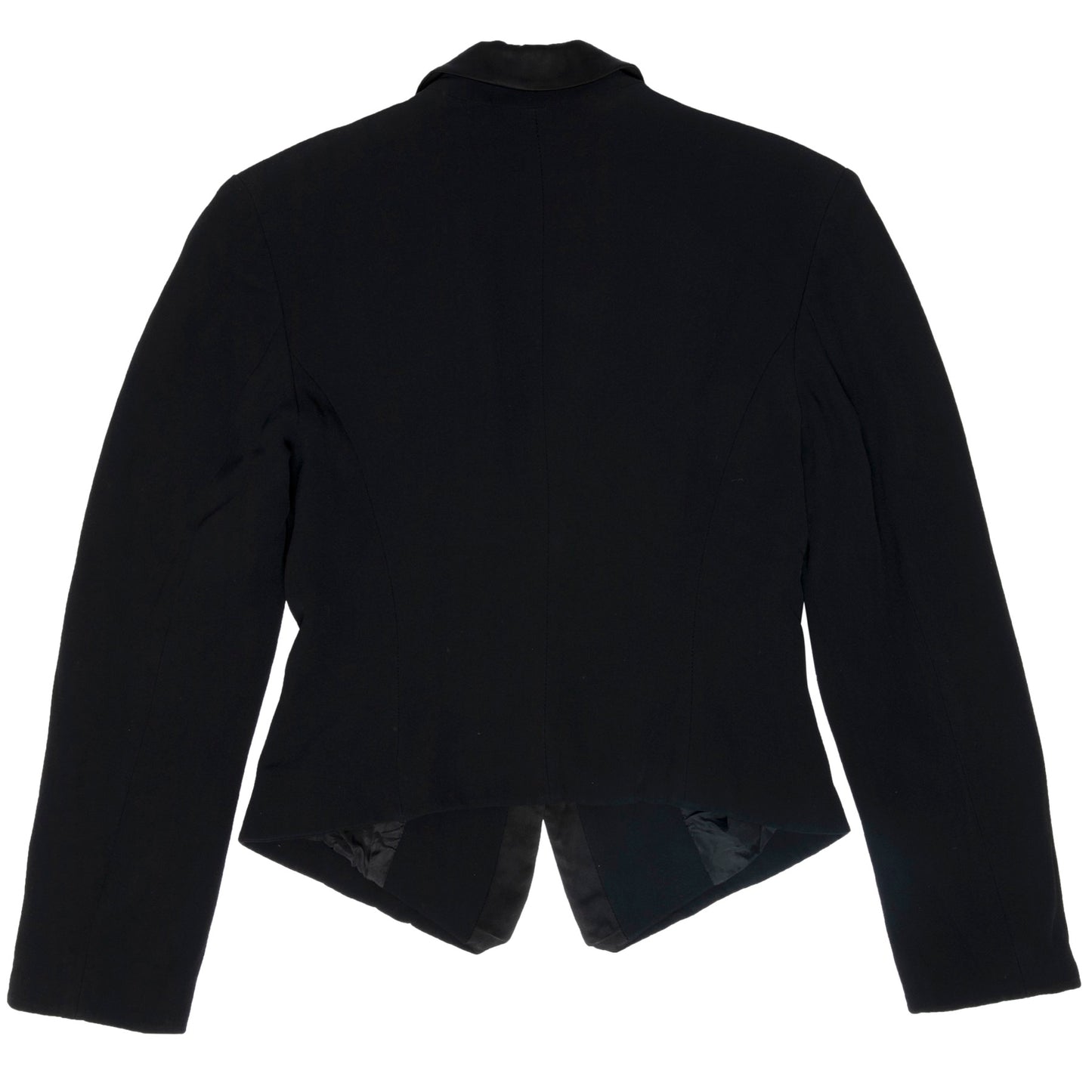 Crepe Weave Cropped Peaked Lapel Dinner Jacket