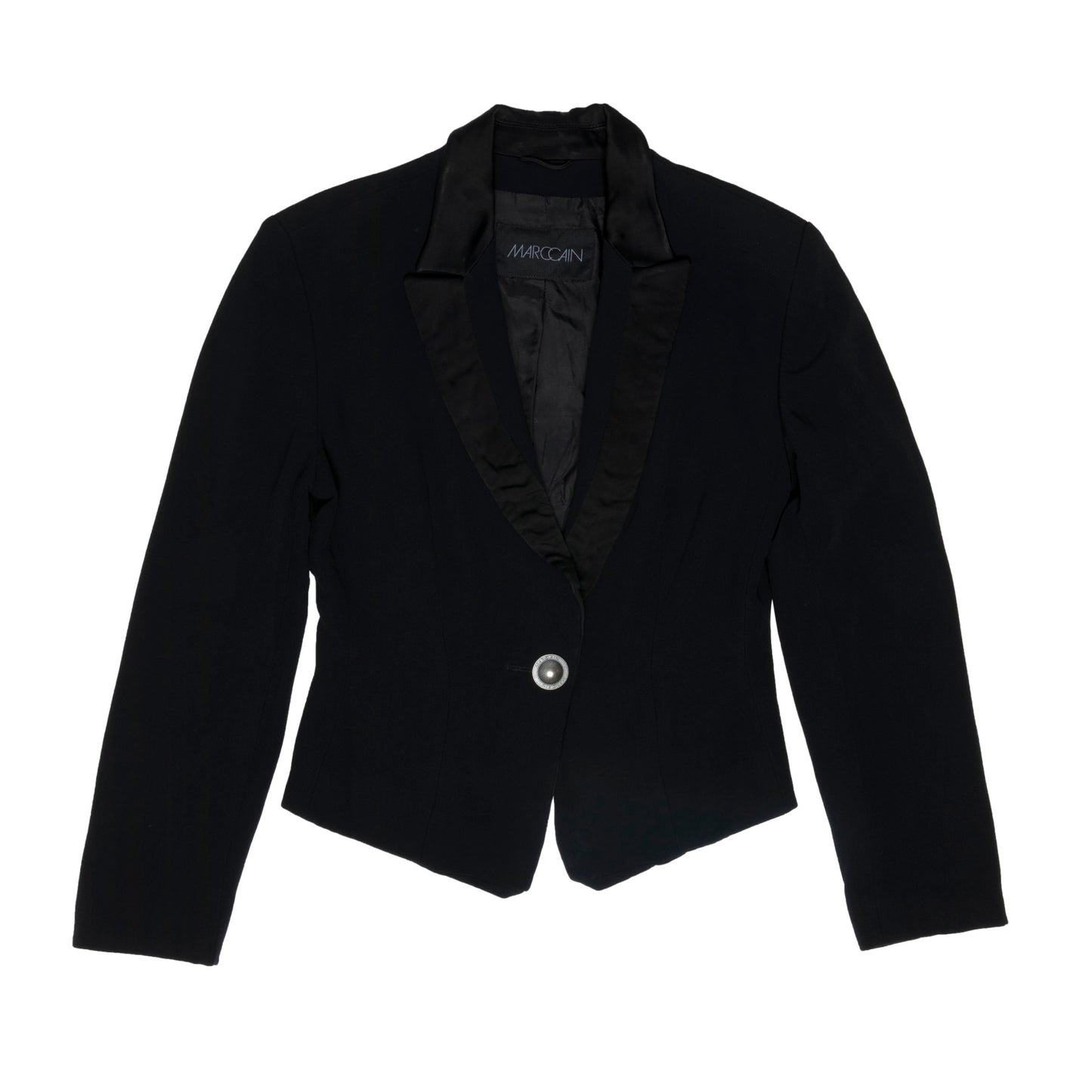 Crepe Weave Cropped Peaked Lapel Dinner Jacket