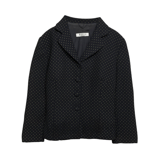 Dotted Swiss Crêpe Weave Cloverleaf Blazer