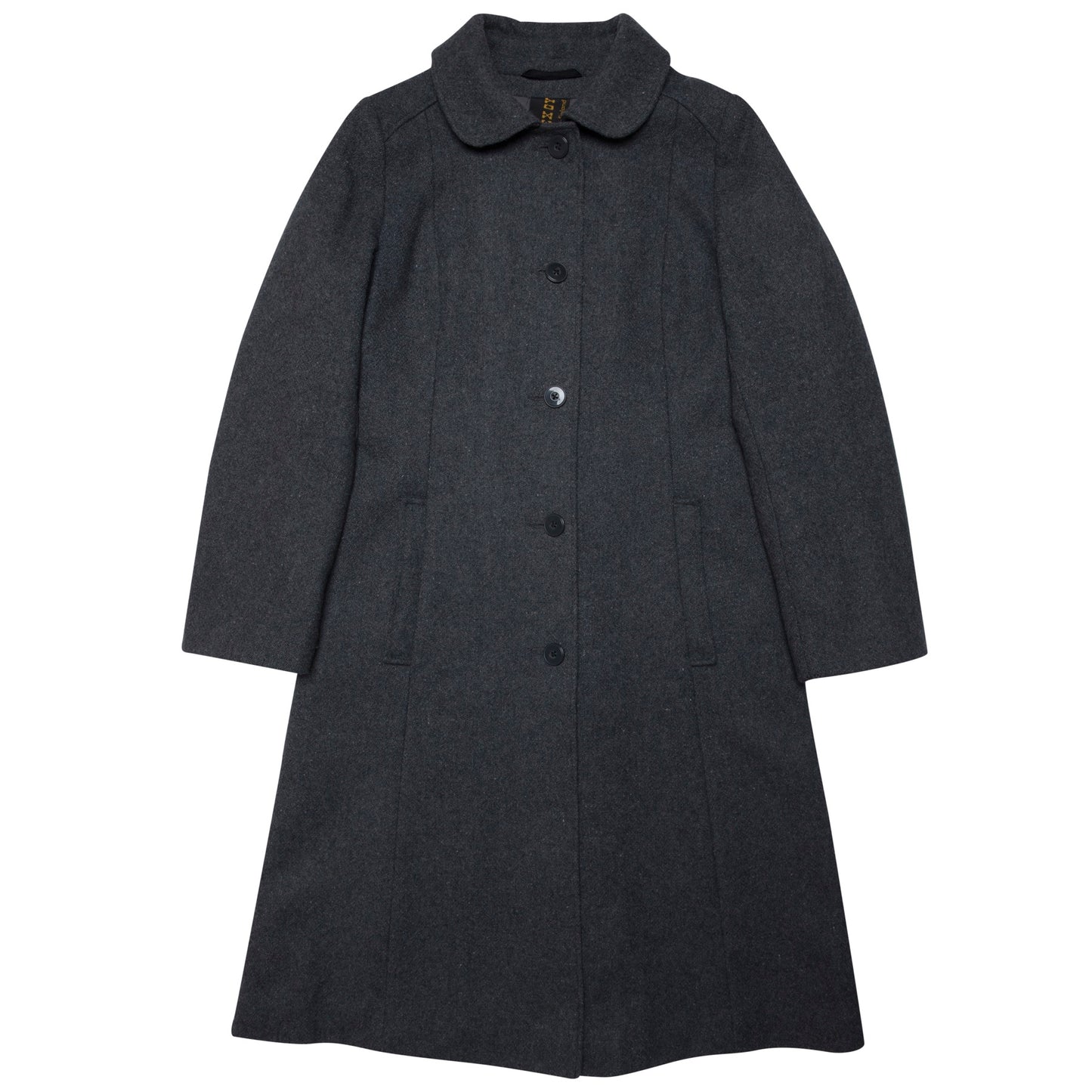 Boiled Wool A-Line Dress Coat