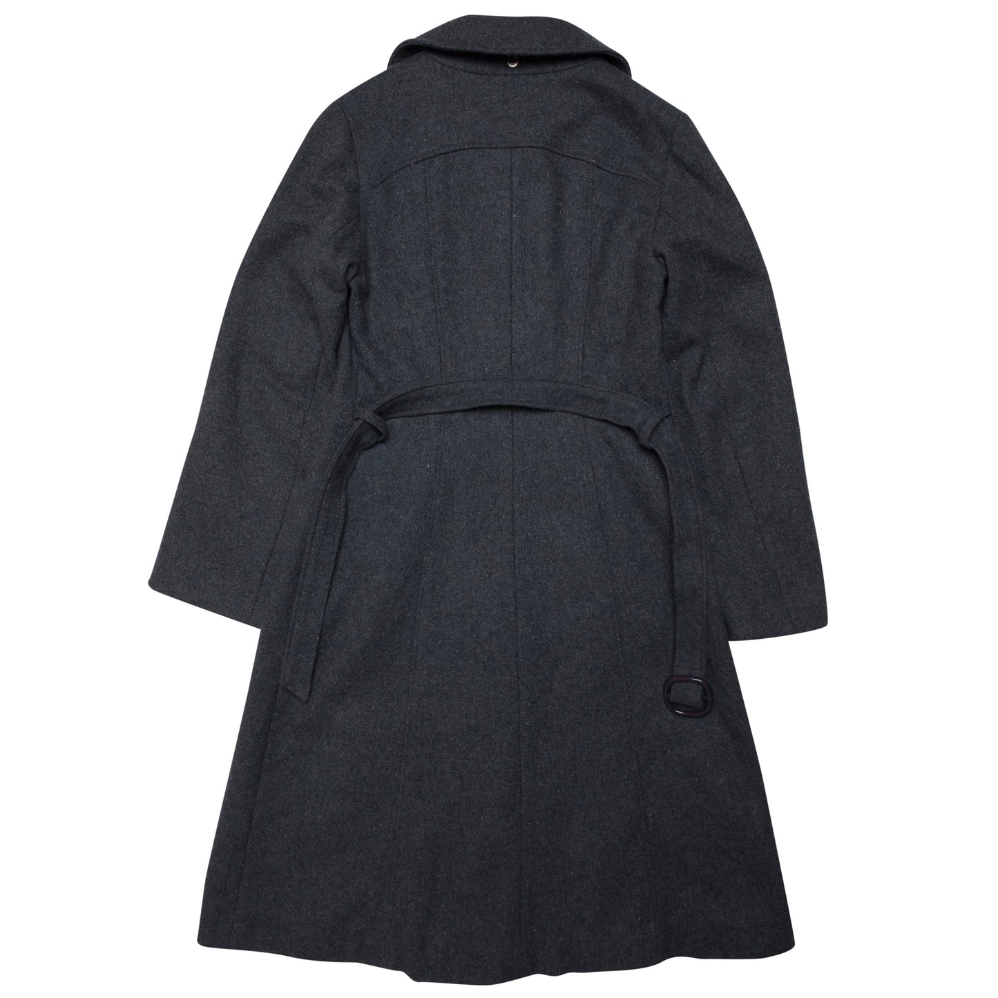 Boiled Wool A-Line Dress Coat