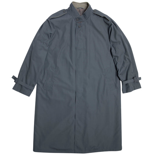 Canvas Weave Corduroy Trim Trench Coat