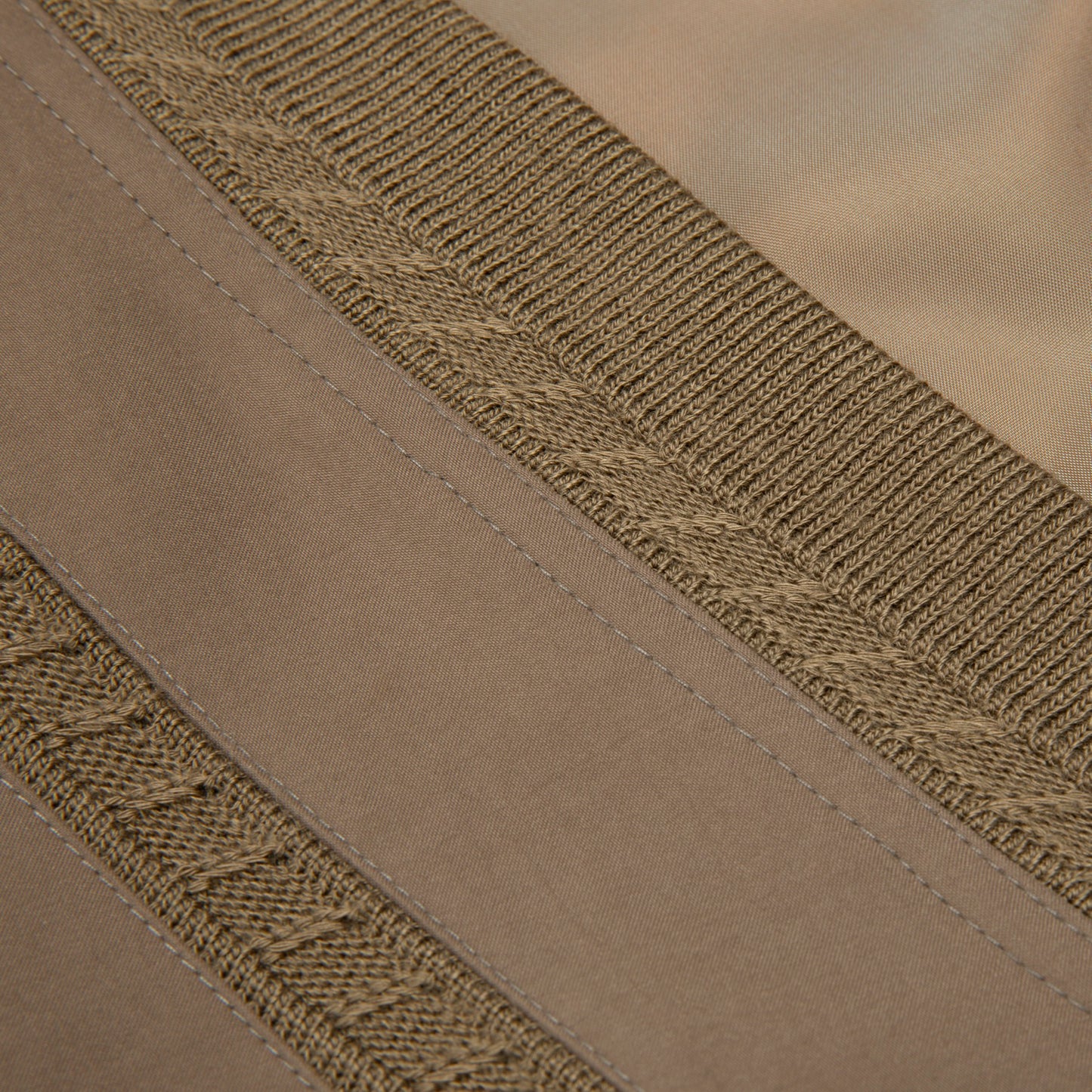 70s Herringbone Knit Trim Cardigan Jacket