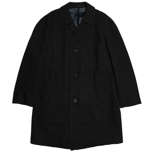 Boiled Wool Balmacaan Coat