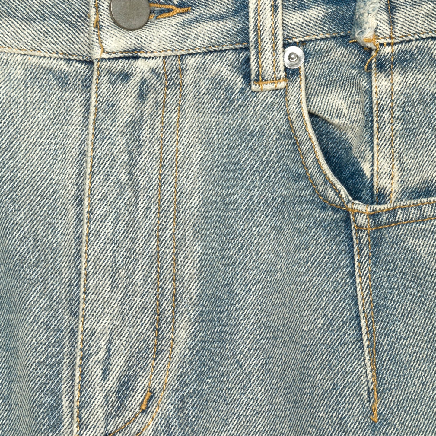 Washed Indigo Denim Weave Full Zip Jeans
