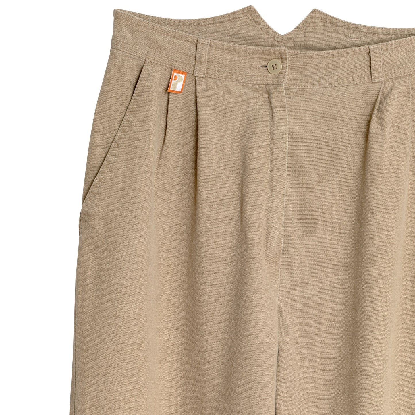 Canvas Cotton Linen Pleated Pantalons