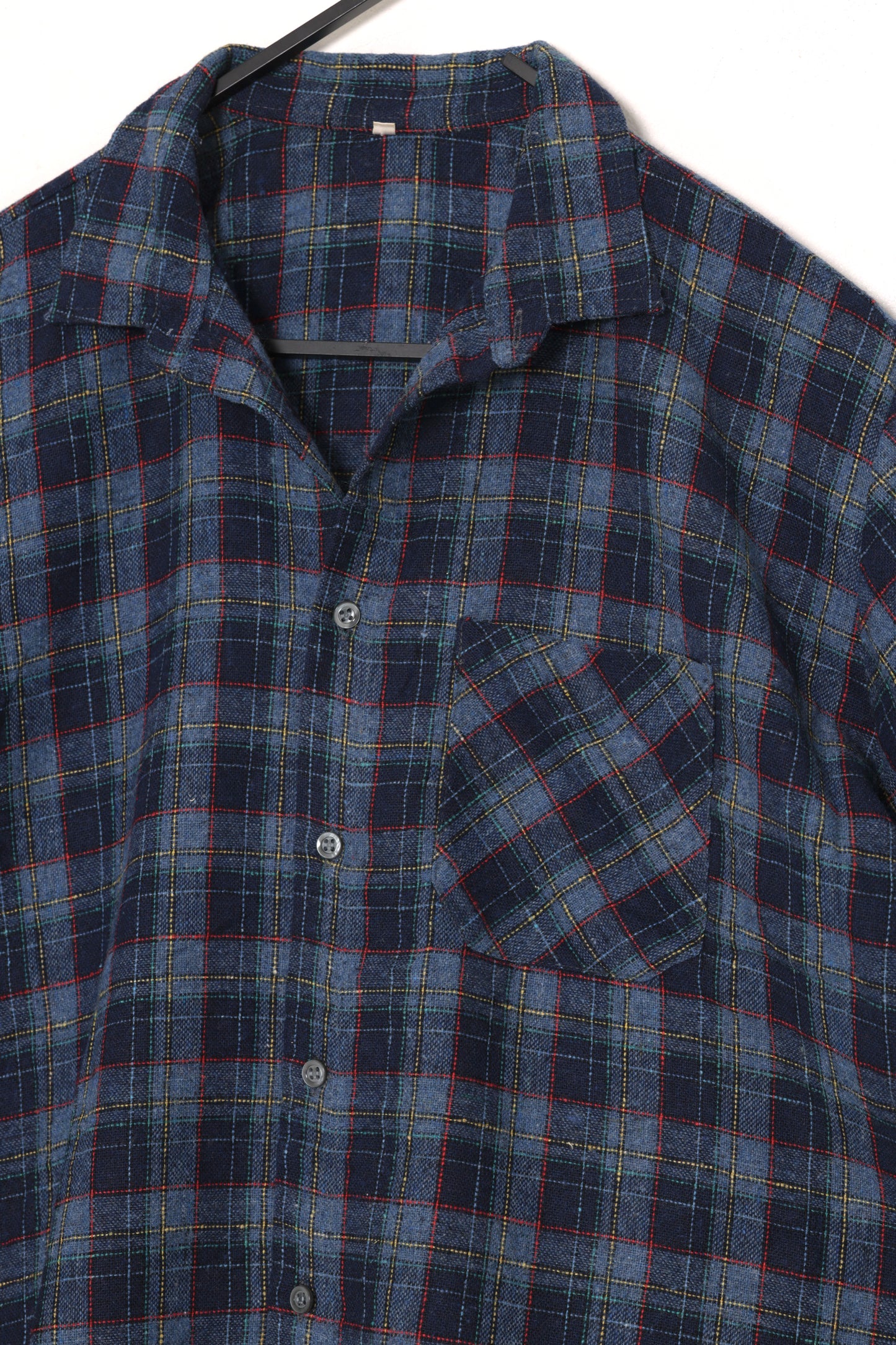 Post-1970 Yarn-Dyed Plaid Flannel Shirt, Workwear Leisure