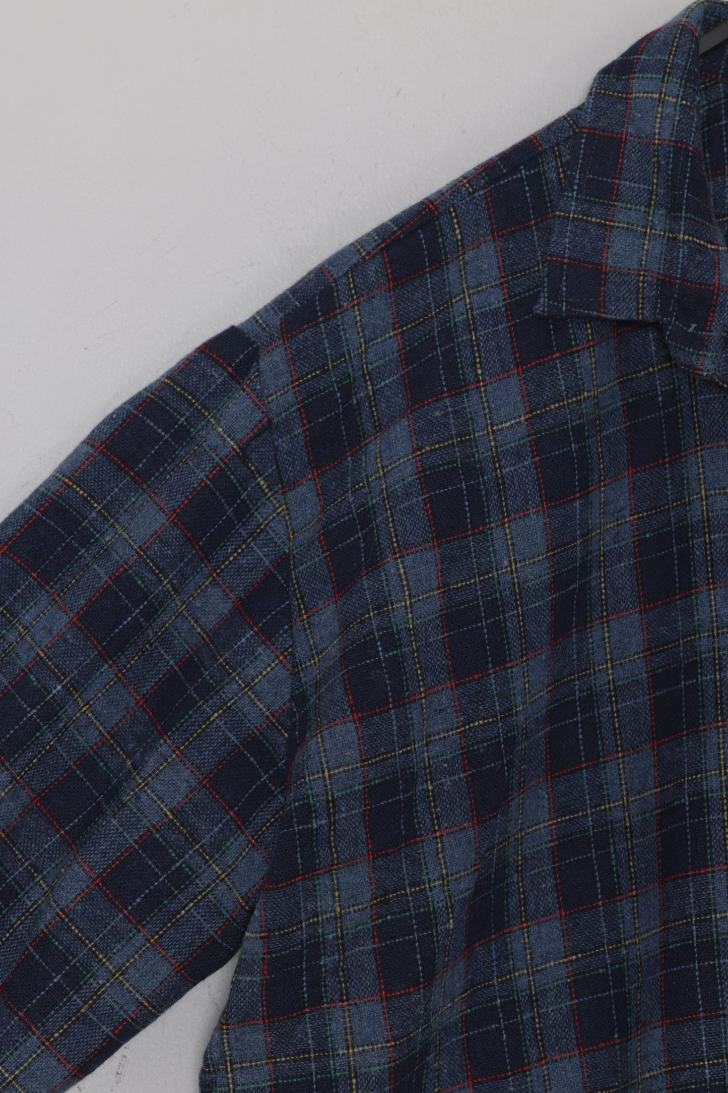 Post-1970 Yarn-Dyed Plaid Flannel Shirt, Workwear Leisure