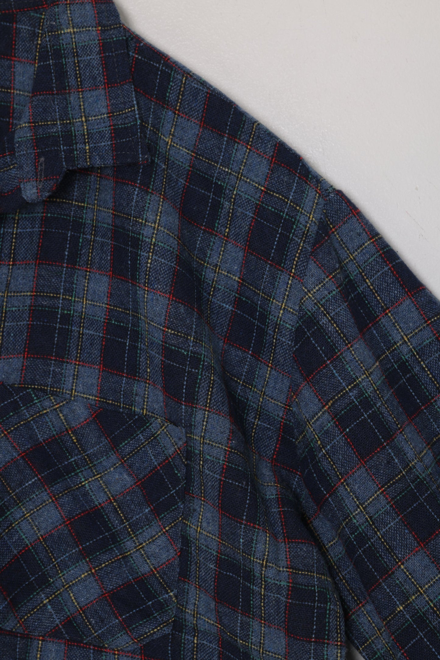 Post-1970 Yarn-Dyed Plaid Flannel Shirt, Workwear Leisure