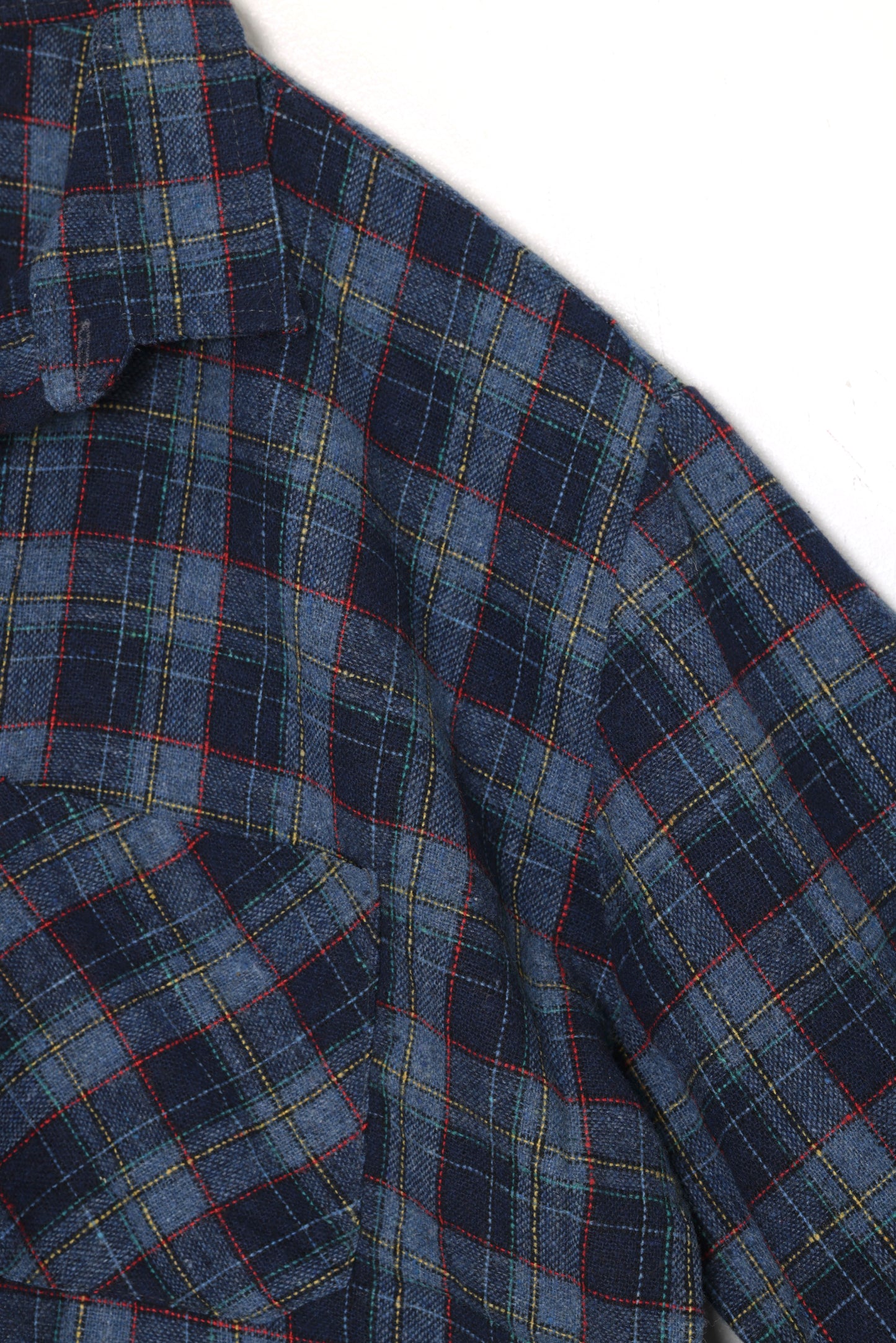 Post-1970 Yarn-Dyed Plaid Flannel Shirt, Workwear Leisure