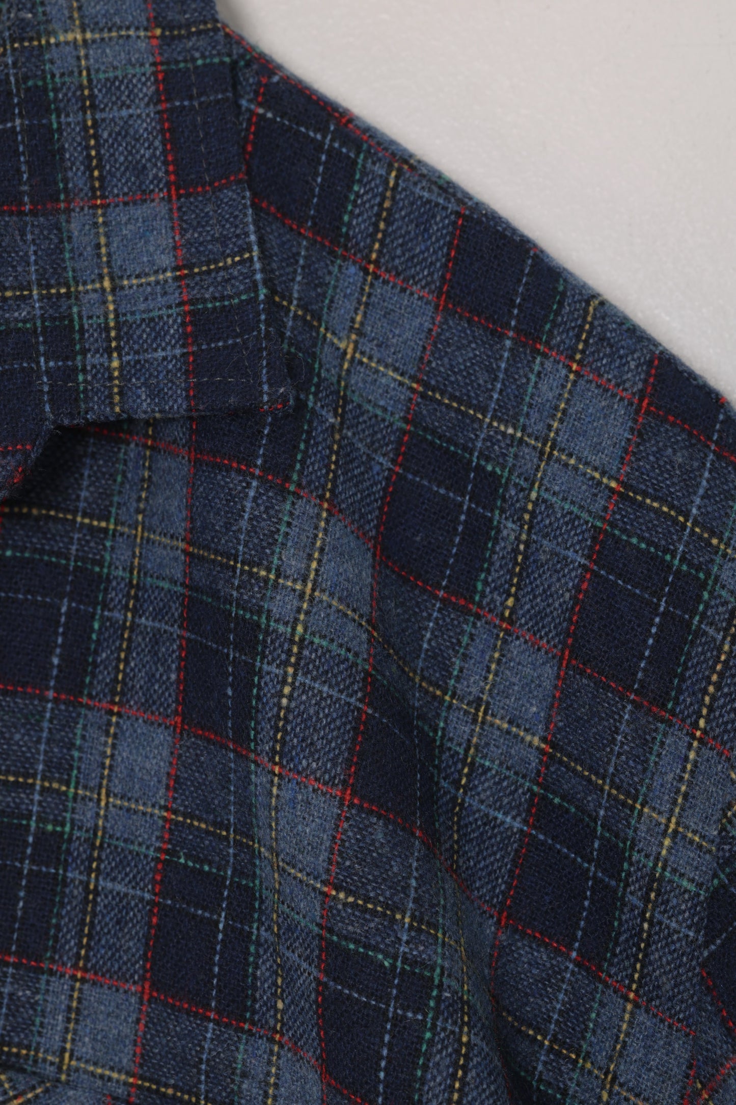 Post-1970 Yarn-Dyed Plaid Flannel Shirt, Workwear Leisure