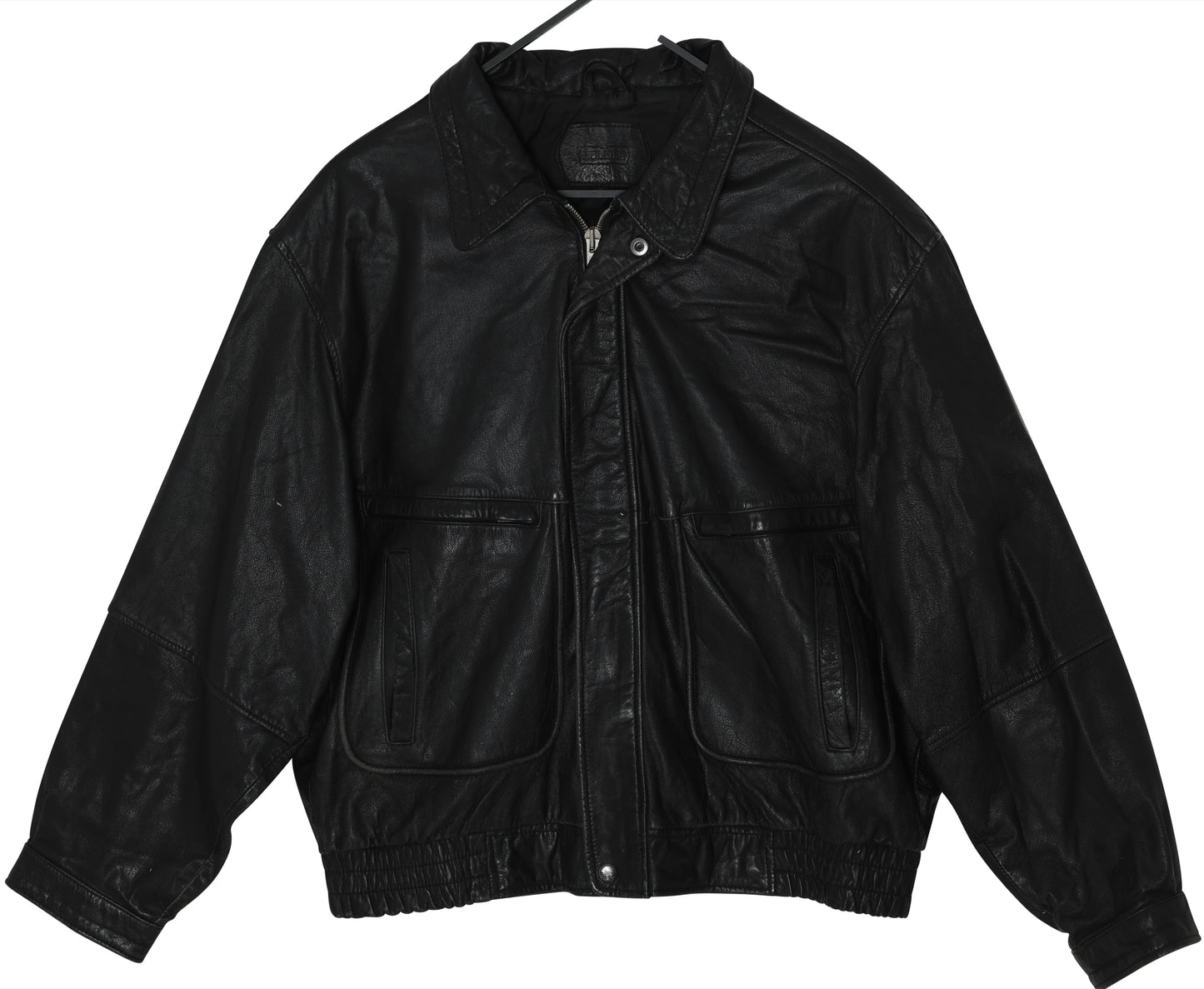 Post-1990 Leather Blouson Jacket, Concealed Zip, Welted Vertical Entry Pockets, Swedish