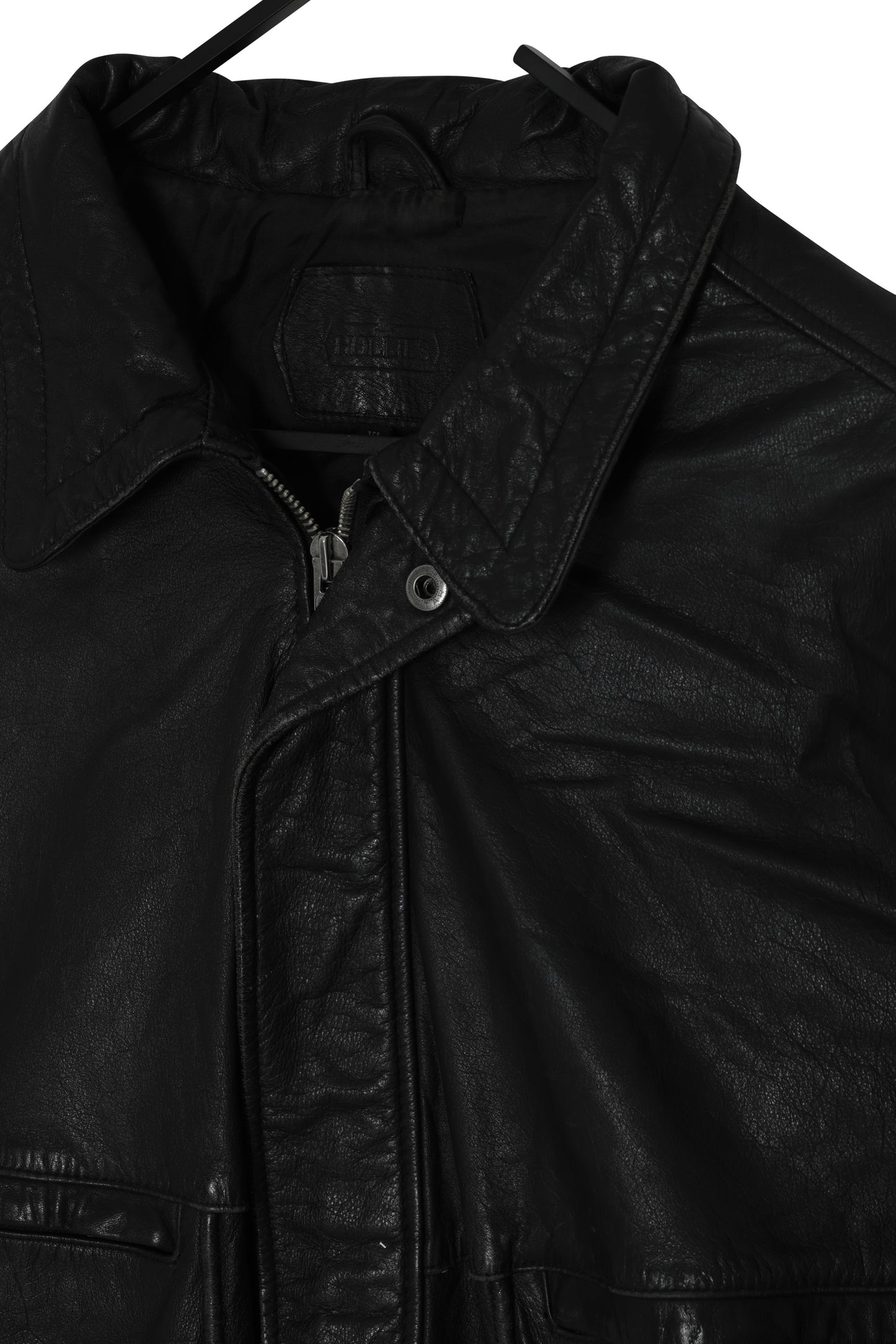 Post-1990 Leather Blouson Jacket, Concealed Zip, Welted Vertical Entry Pockets, Swedish