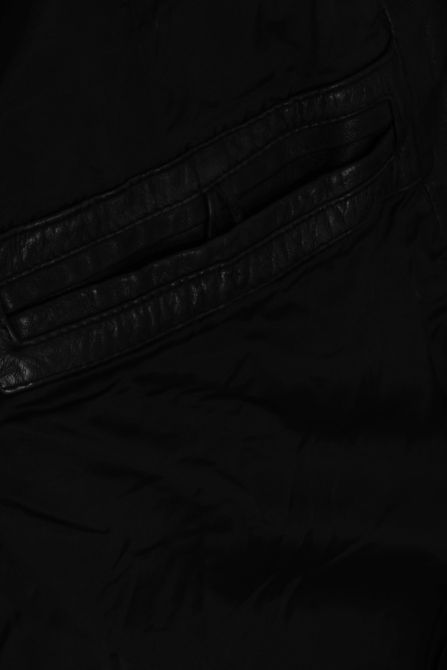 Post-1990 Leather Blouson Jacket, Concealed Zip, Welted Vertical Entry Pockets, Swedish