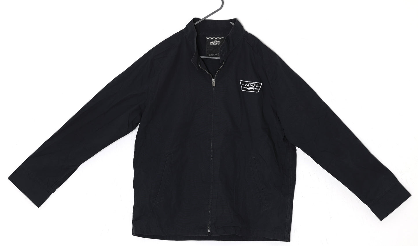 Post-1990 Plain-Weave Shell Jacket with Embroidered Chest Patch, Vans Off the Wall