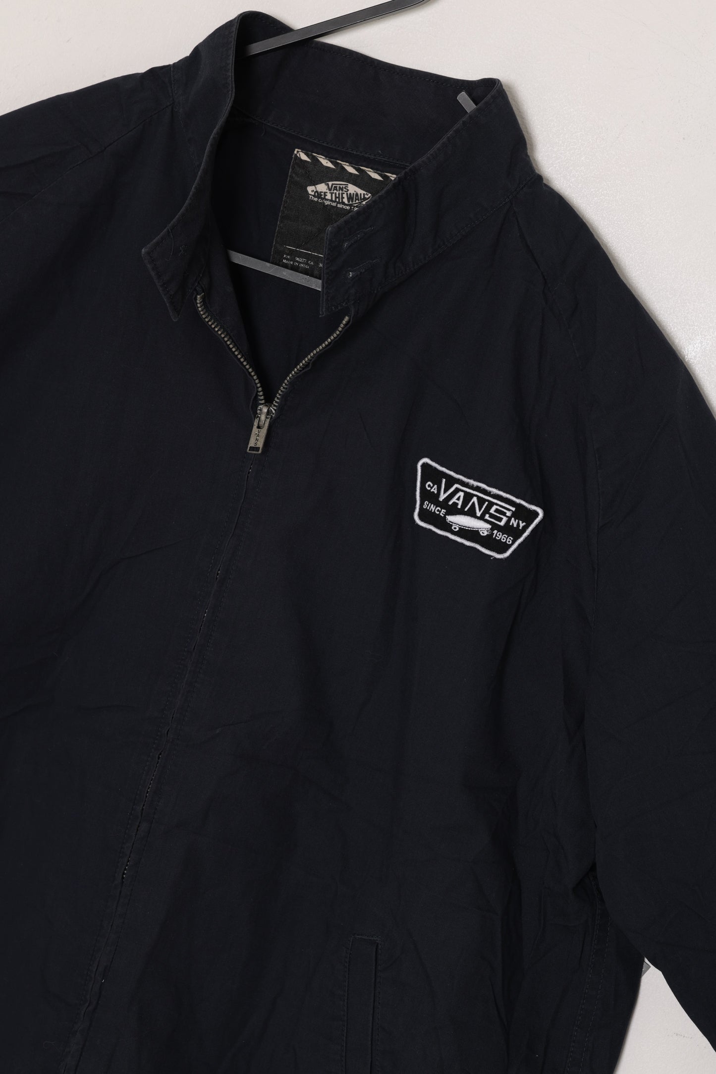 Post-1990 Plain-Weave Shell Jacket with Embroidered Chest Patch, Vans Off the Wall
