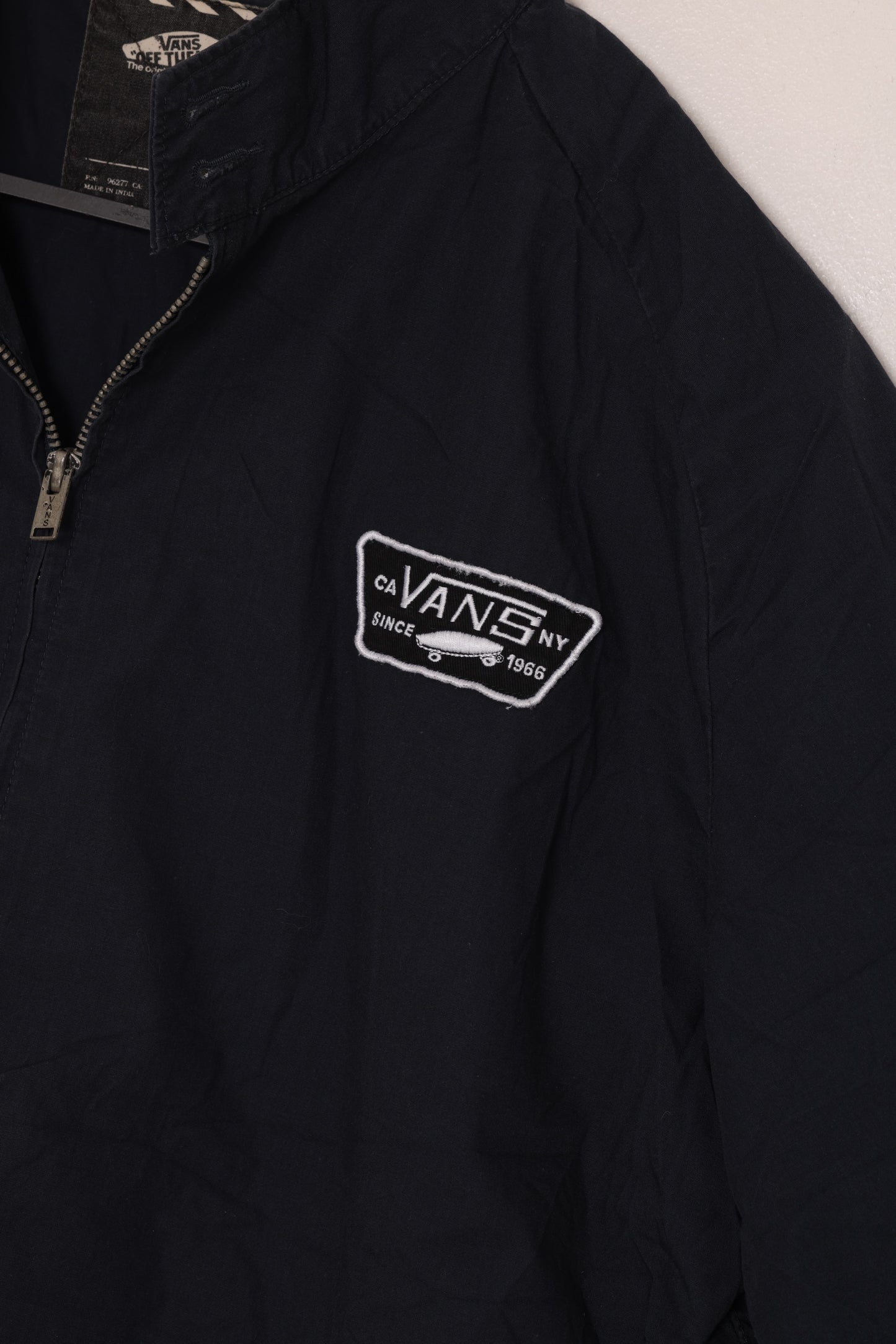 Post-1990 Plain-Weave Shell Jacket with Embroidered Chest Patch, Vans Off the Wall