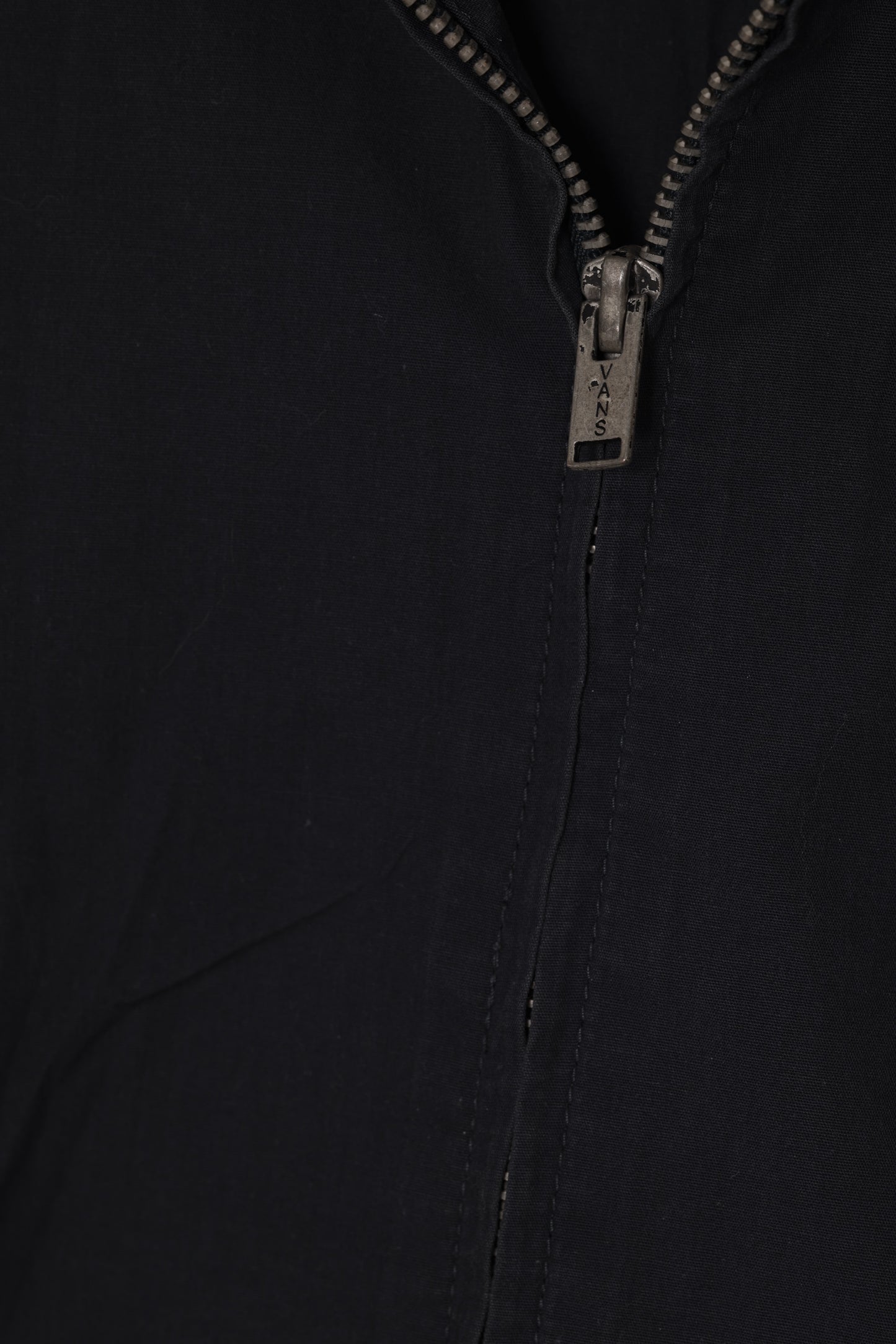 Post-1990 Plain-Weave Shell Jacket with Embroidered Chest Patch, Vans Off the Wall