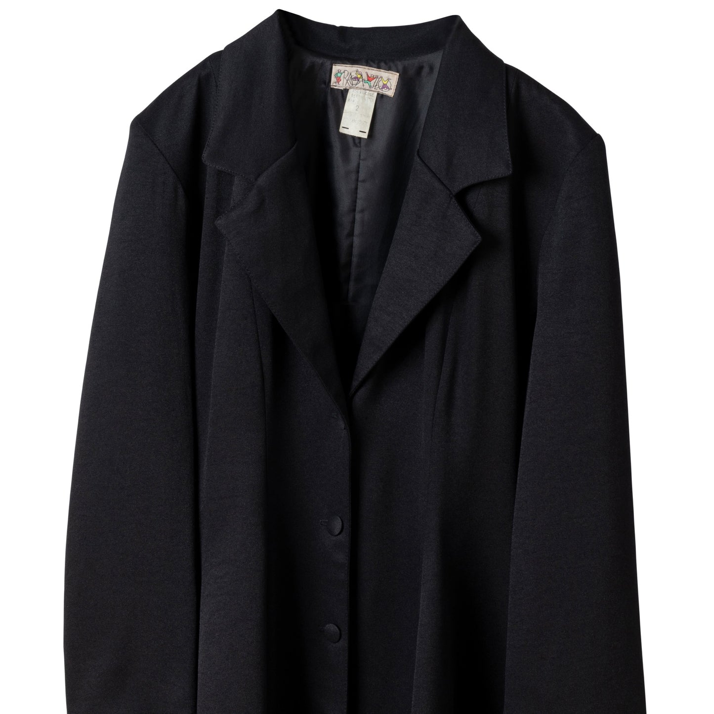 Twill Viscose Blend Wide Notch Lapel Swagger Coat