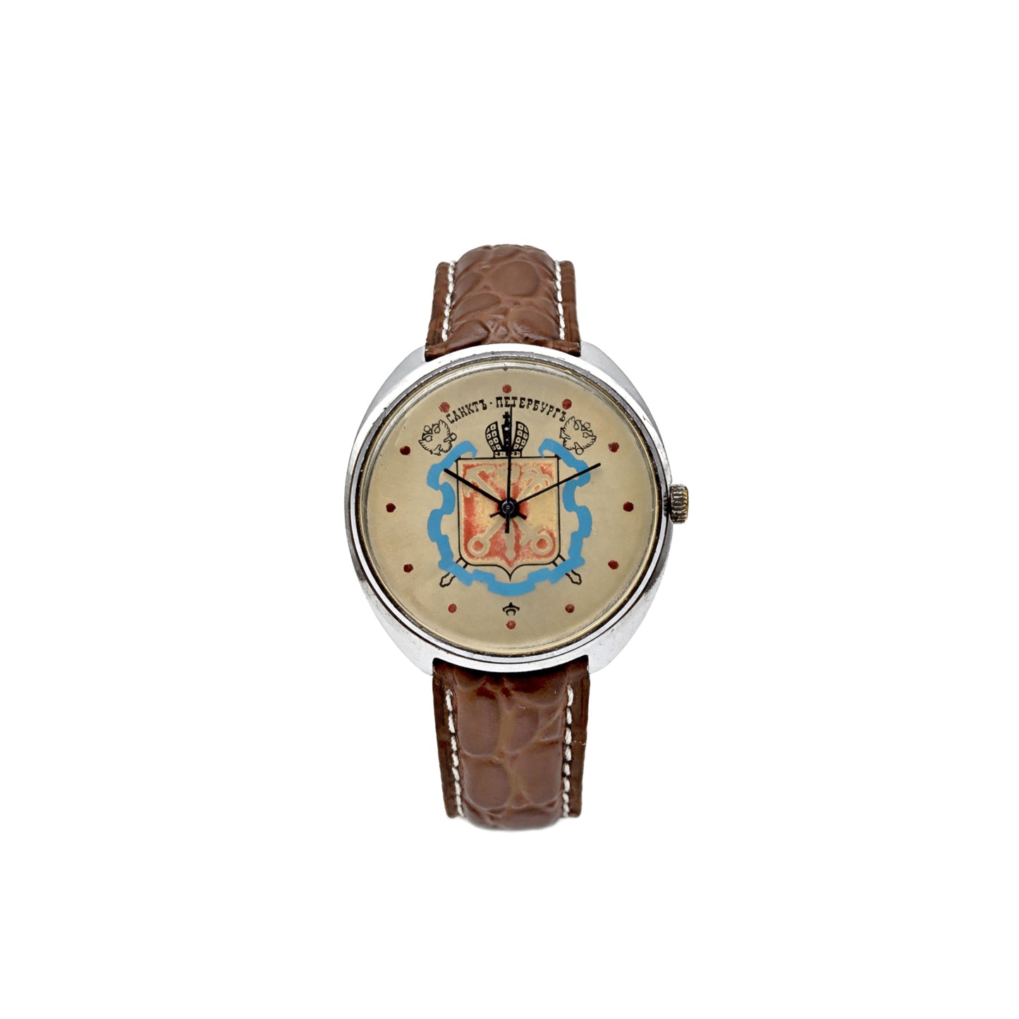Manual Wind, Heraldic City Dial, Plated Case, Late USSR Period