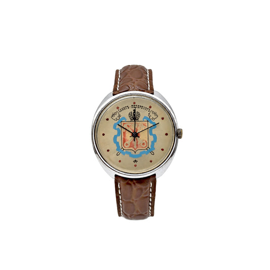 Manual Wind, Heraldic City Dial, Plated Case, Late USSR Period