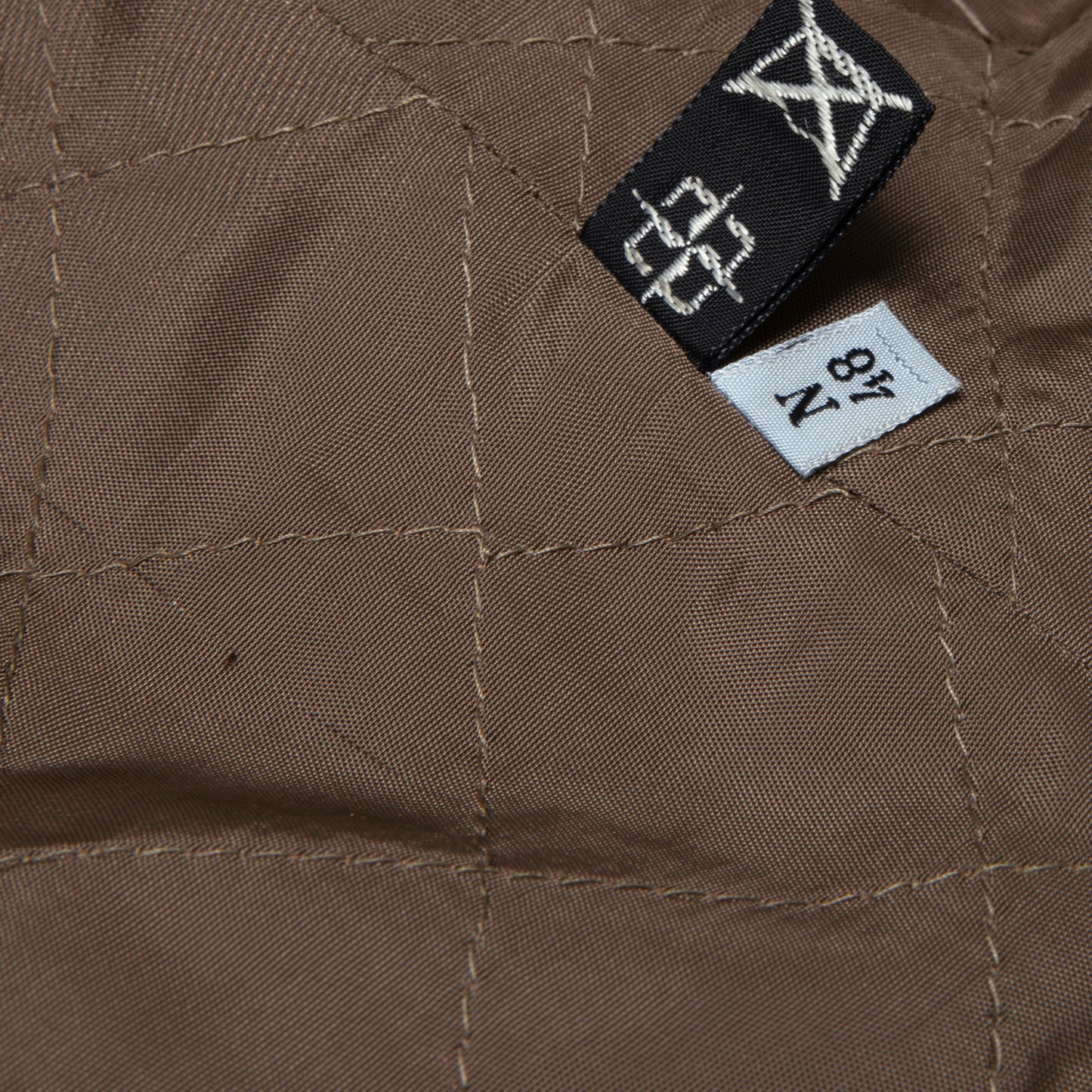 70s Shadow Windowpane Tweed Military Overcoat