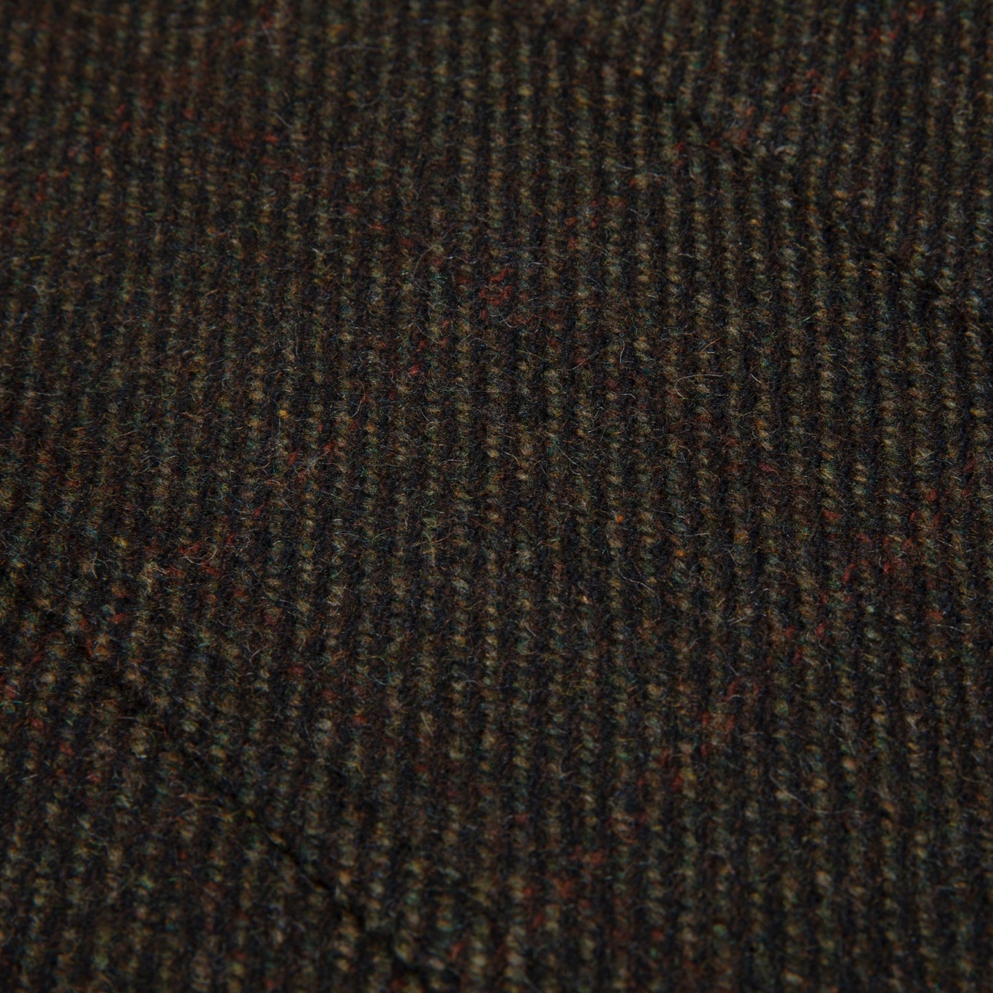 70s Shadow Windowpane Tweed Military Overcoat