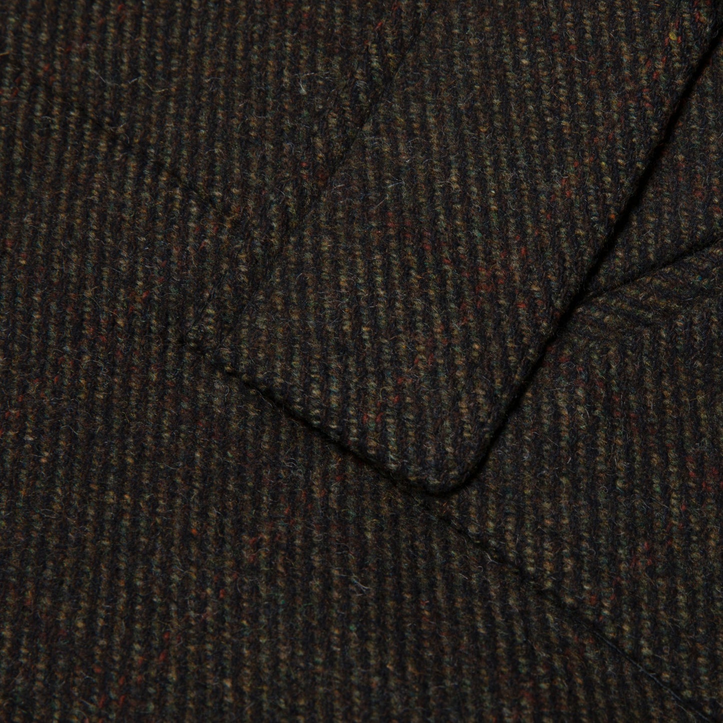 70s Shadow Windowpane Tweed Military Overcoat