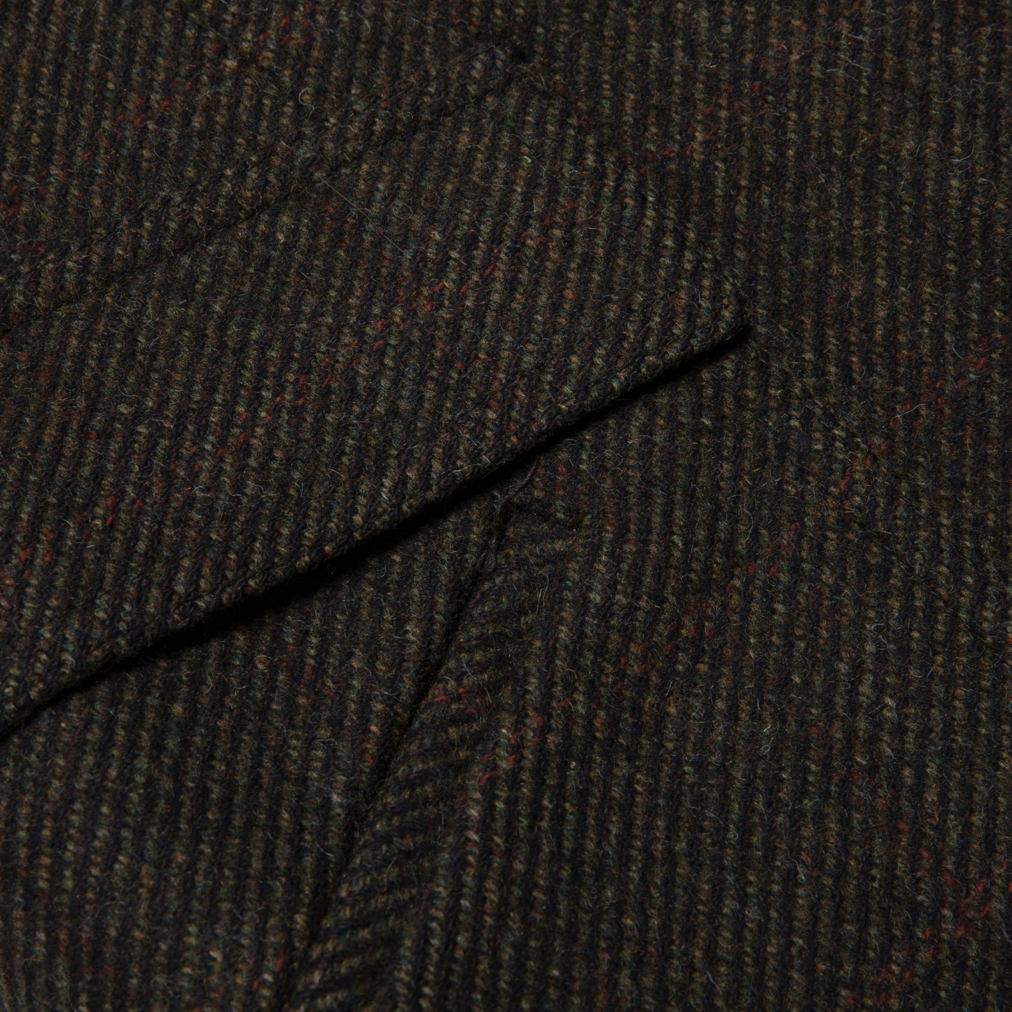 70s Shadow Windowpane Tweed Military Overcoat