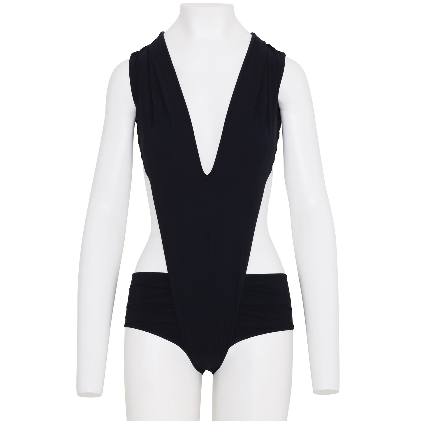 Halston-era Deep-V Bodysuit, 1970s Disco Movement
