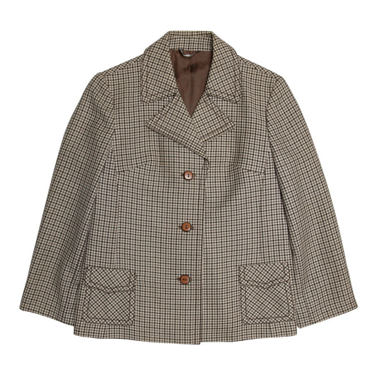 Royal (West Germany) Vintage, 1970s, Houndstooth Wool, Majorette