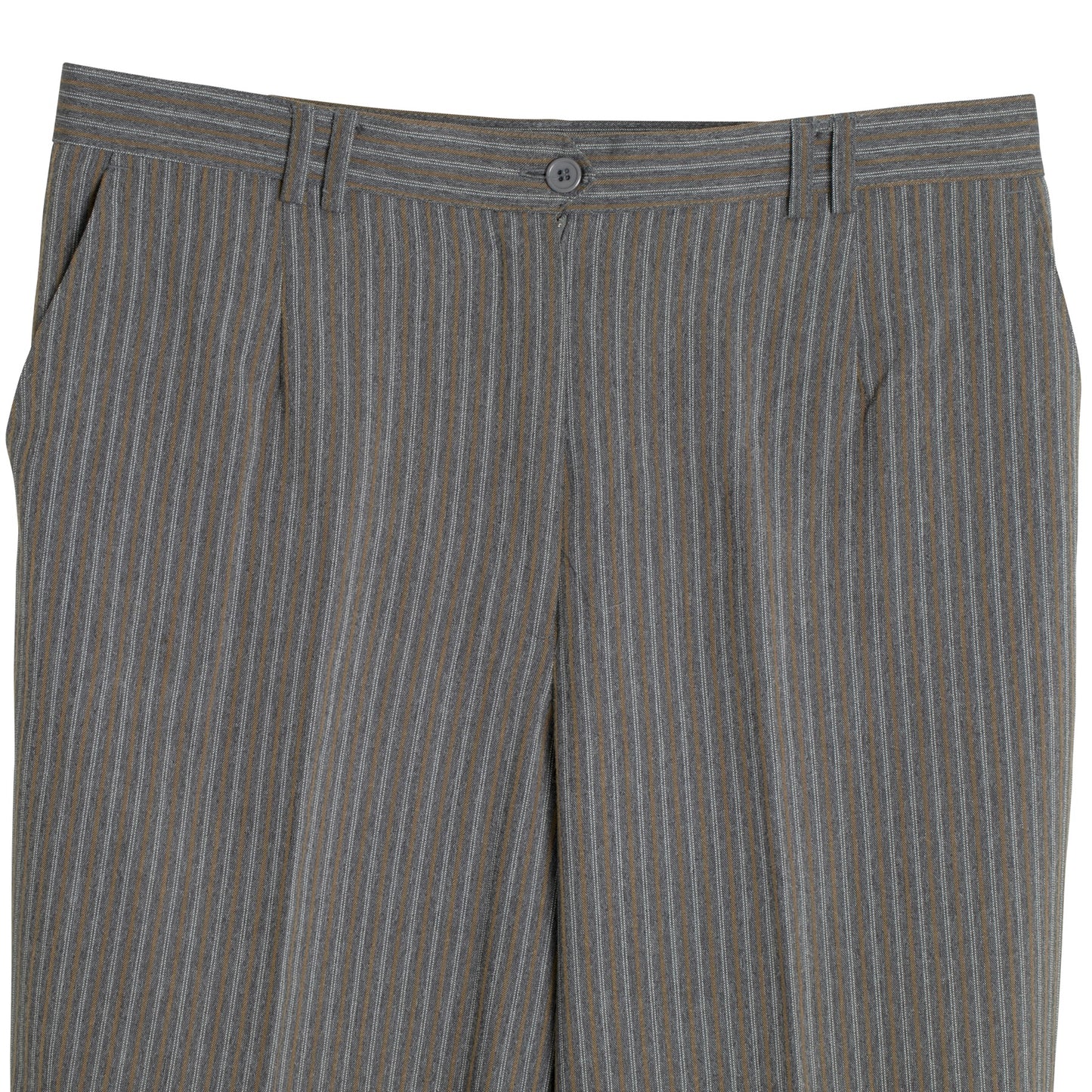 Warp-Faced Twill Stripe, Controlled Drape, Relaxed Silhouette