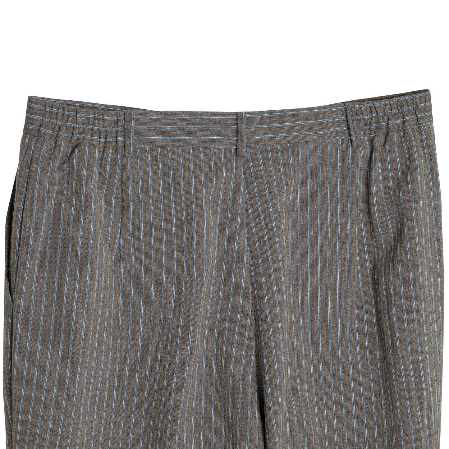Warp-Faced Twill Stripe, Controlled Drape, Relaxed Silhouette