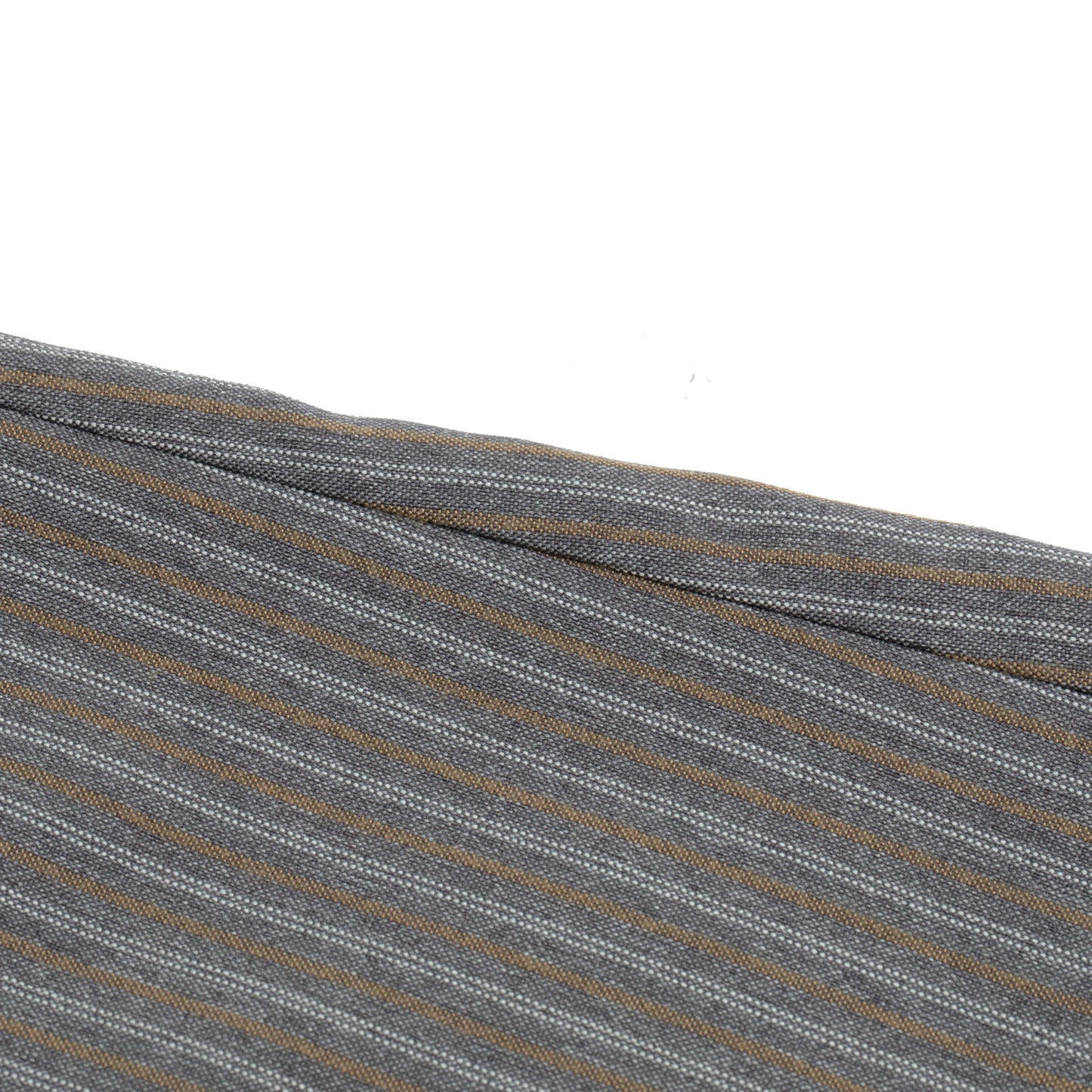 Warp-Faced Twill Stripe, Controlled Drape, Relaxed Silhouette