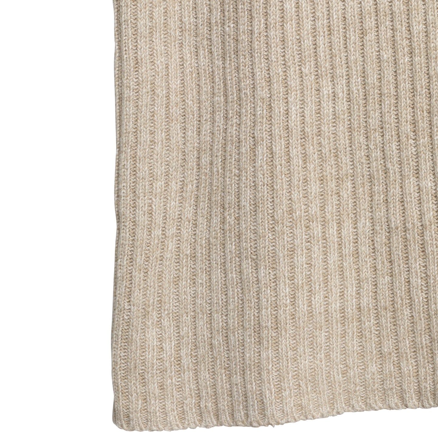2x2 Rib Stitch Ramie Blend Scallop V-Neck Vest