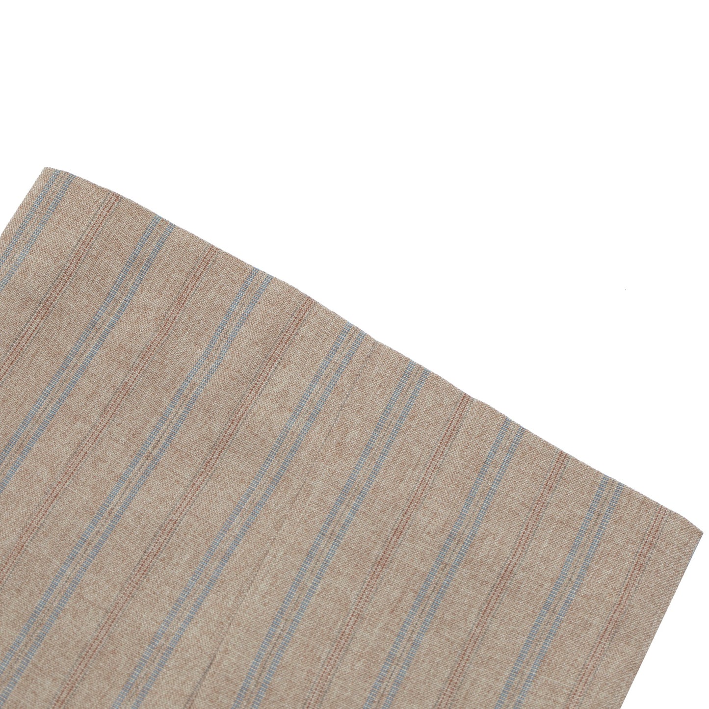 70s, Linen-Wool Blend, Pinstripe Weave, Extended Tab Closure