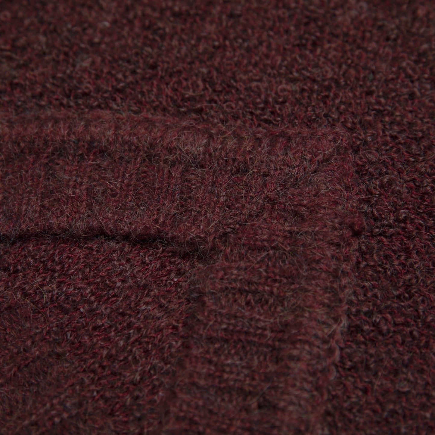 Bouclé Yarn Structured Shoulder V Neck Pullover