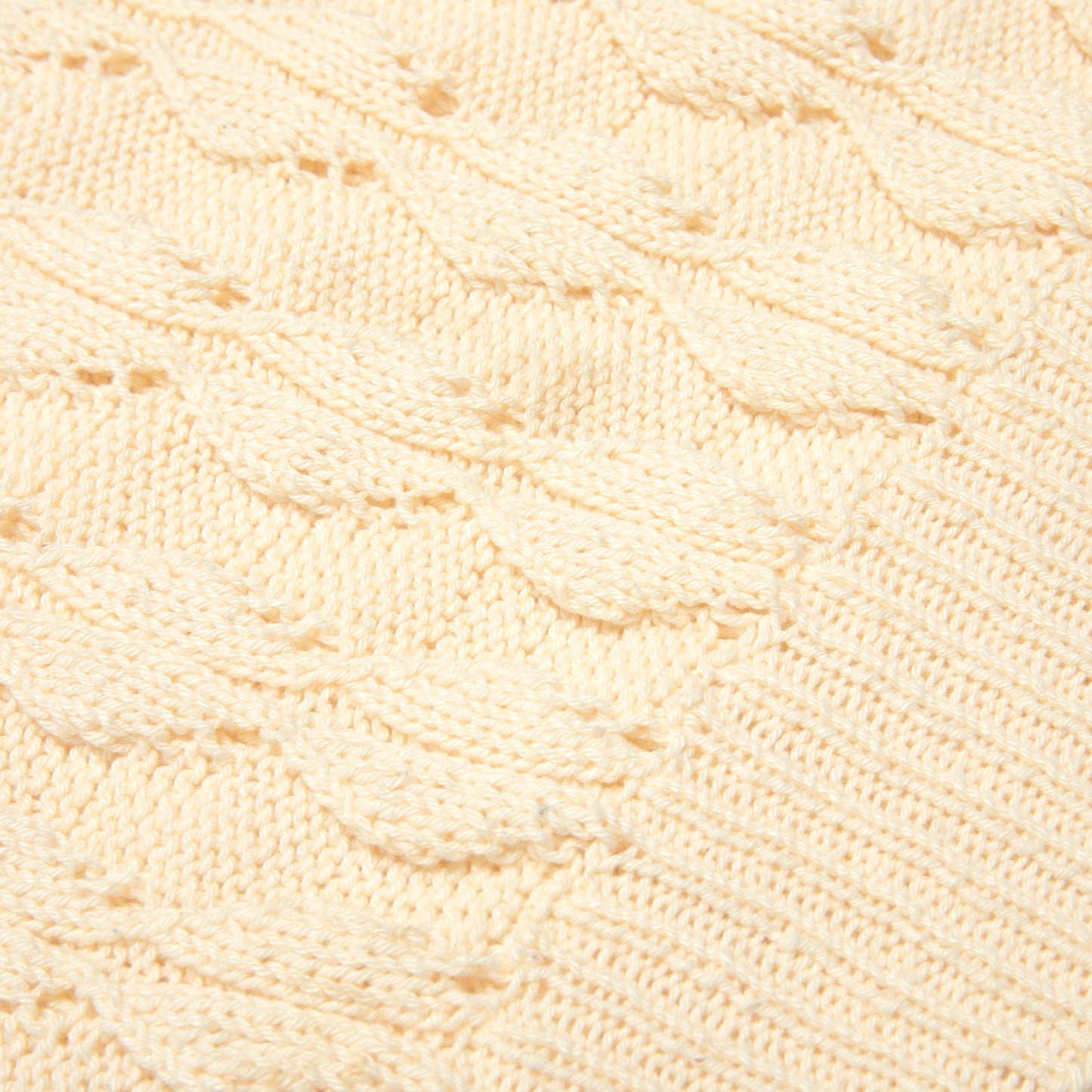 70s Vintage, Hand-Knit, Sculptural Stitchwork, Lace Eyelets