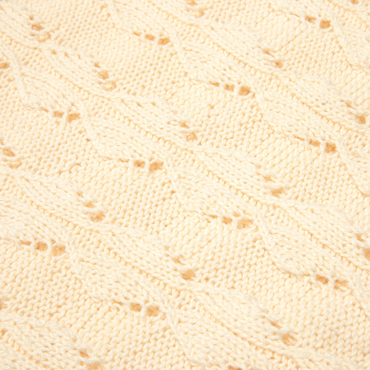 70s Vintage, Hand-Knit, Sculptural Stitchwork, Lace Eyelets